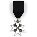 Order of St John Medal Officer Class Badge Maltese Cross silver reproduction