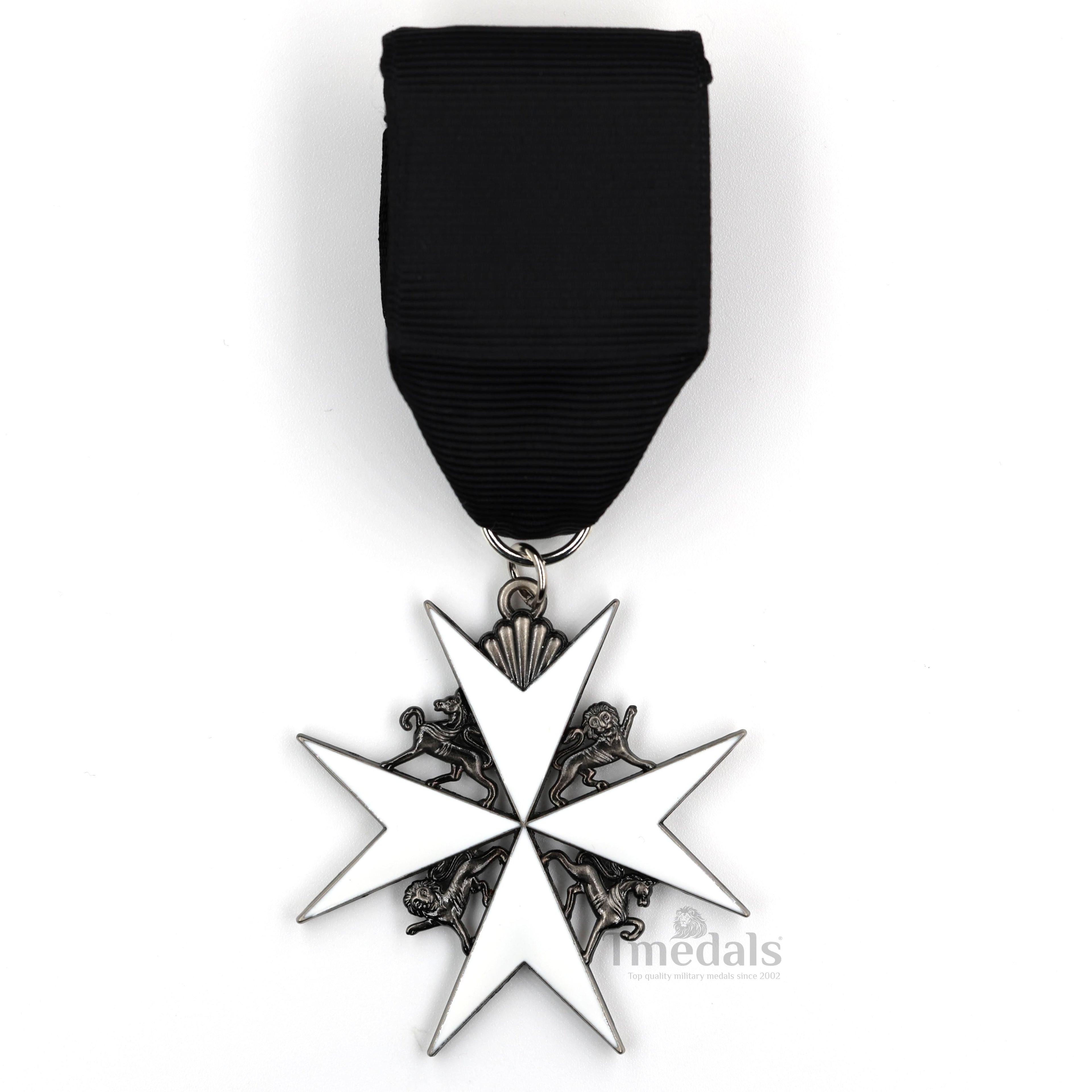 Order of St John Medal Officer Class Badge Maltese Cross silver reproduction
