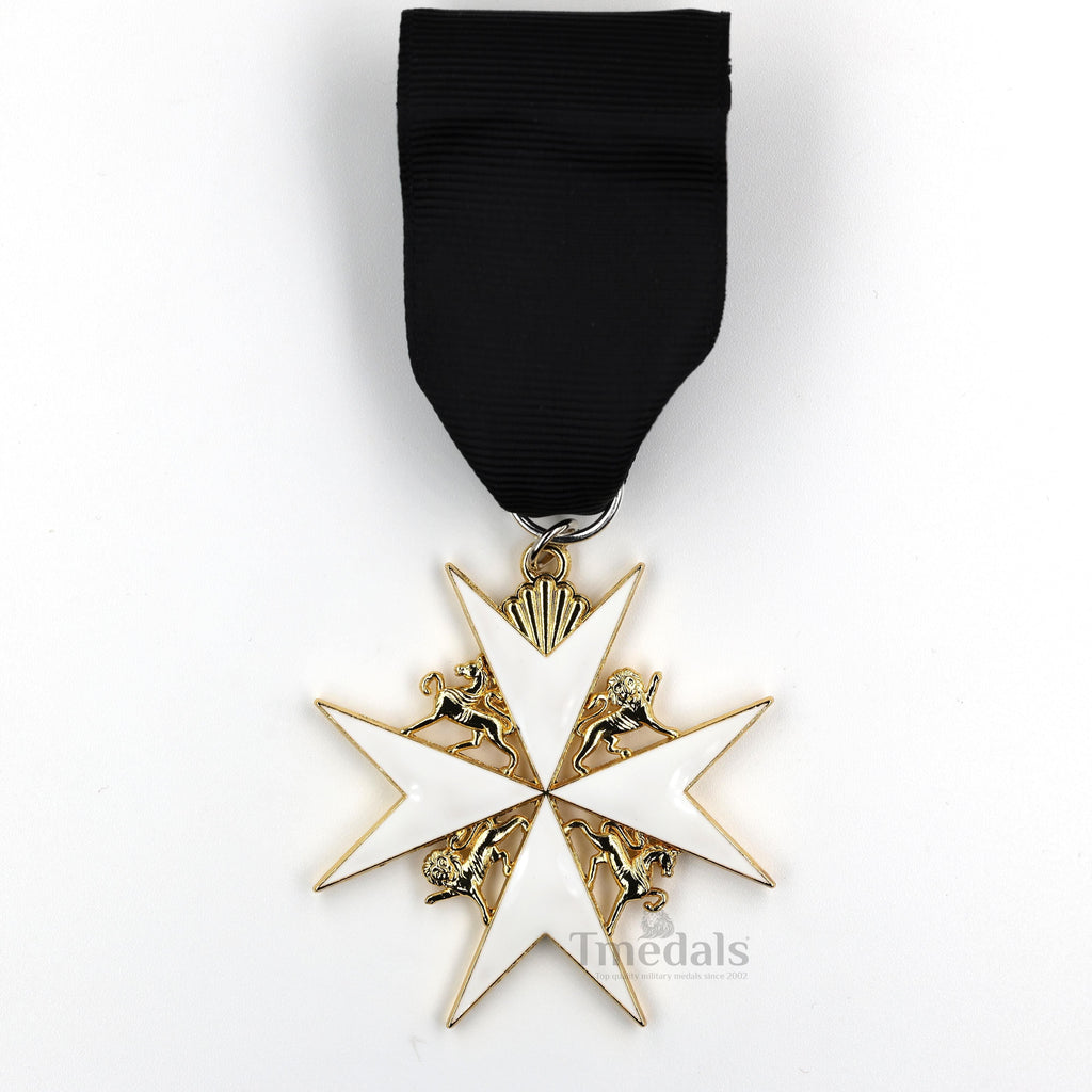 Order of St John Medal Officer Class Badge Maltese Cross Gold Full-Size replica