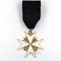 Order of St John Medal Officer Class Badge Maltese Cross Gold Full-Size replica