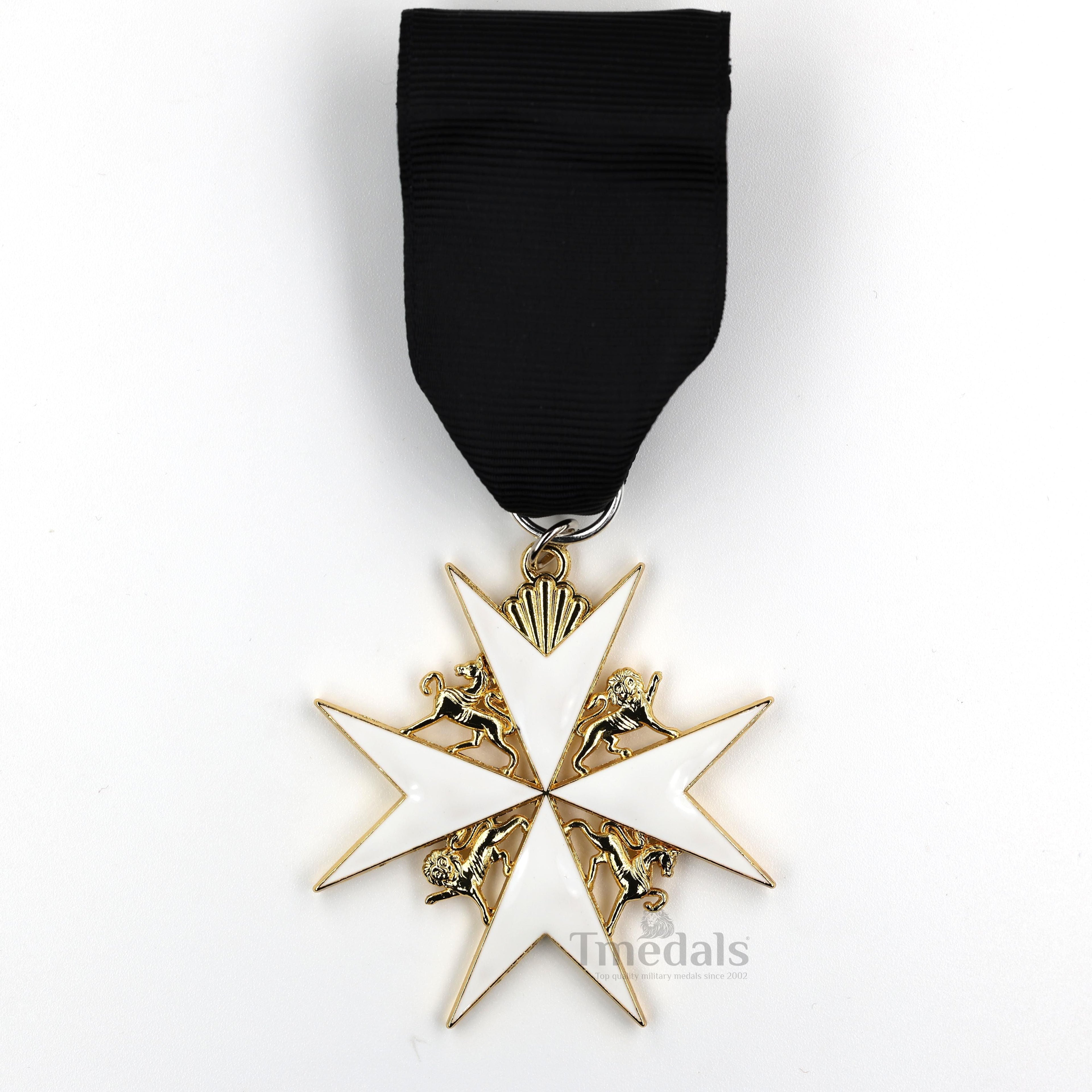 Order of St John Medal Officer Class Badge Maltese Cross Gold Full-Size replica