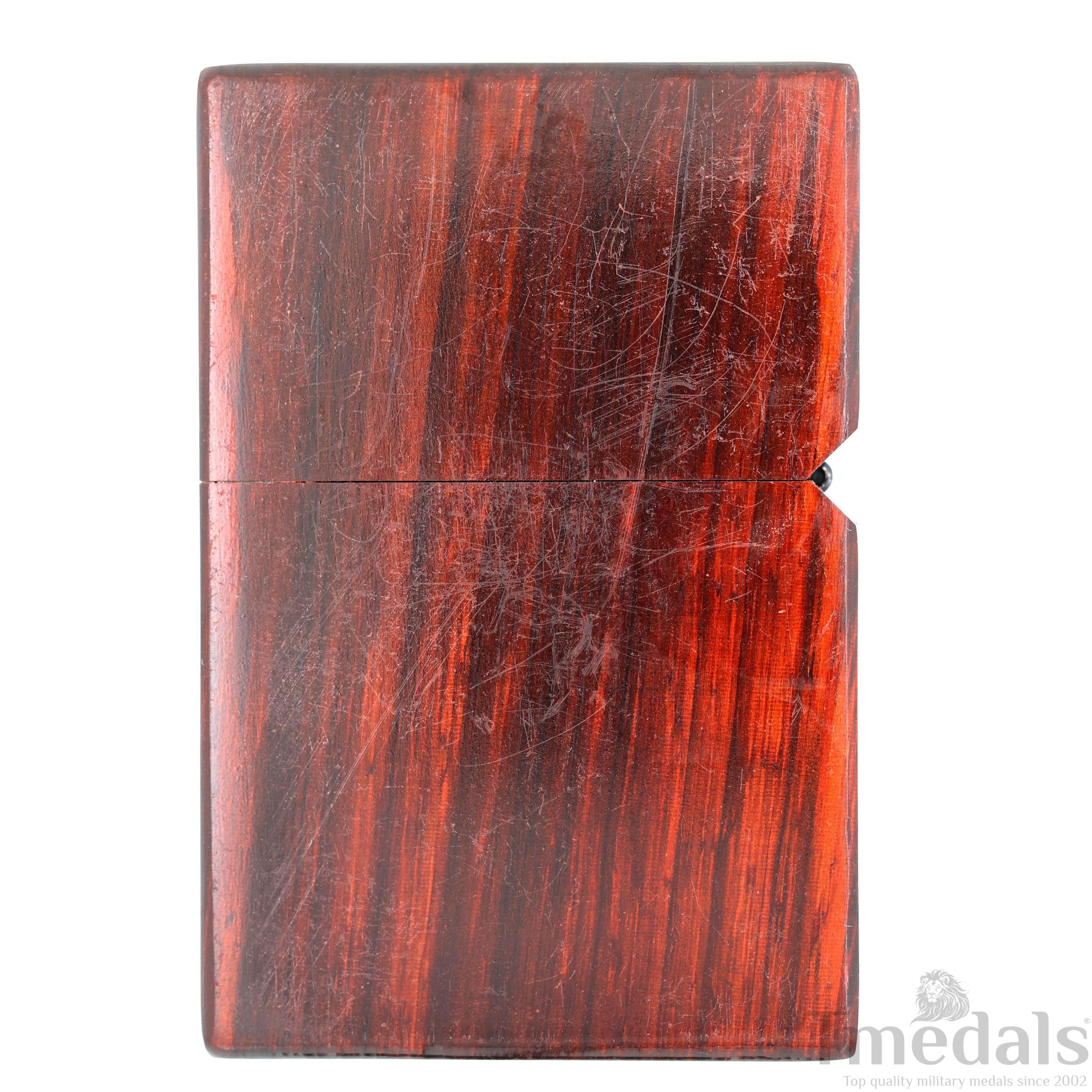 Einstein-Inspired Carved Wooden Lighter Case – Fits Standard Insert – No Insert detail view 5