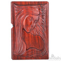 Hand-Carved Woman's Face Wooden Lighter Case – Fits Standard Insert – No Insert