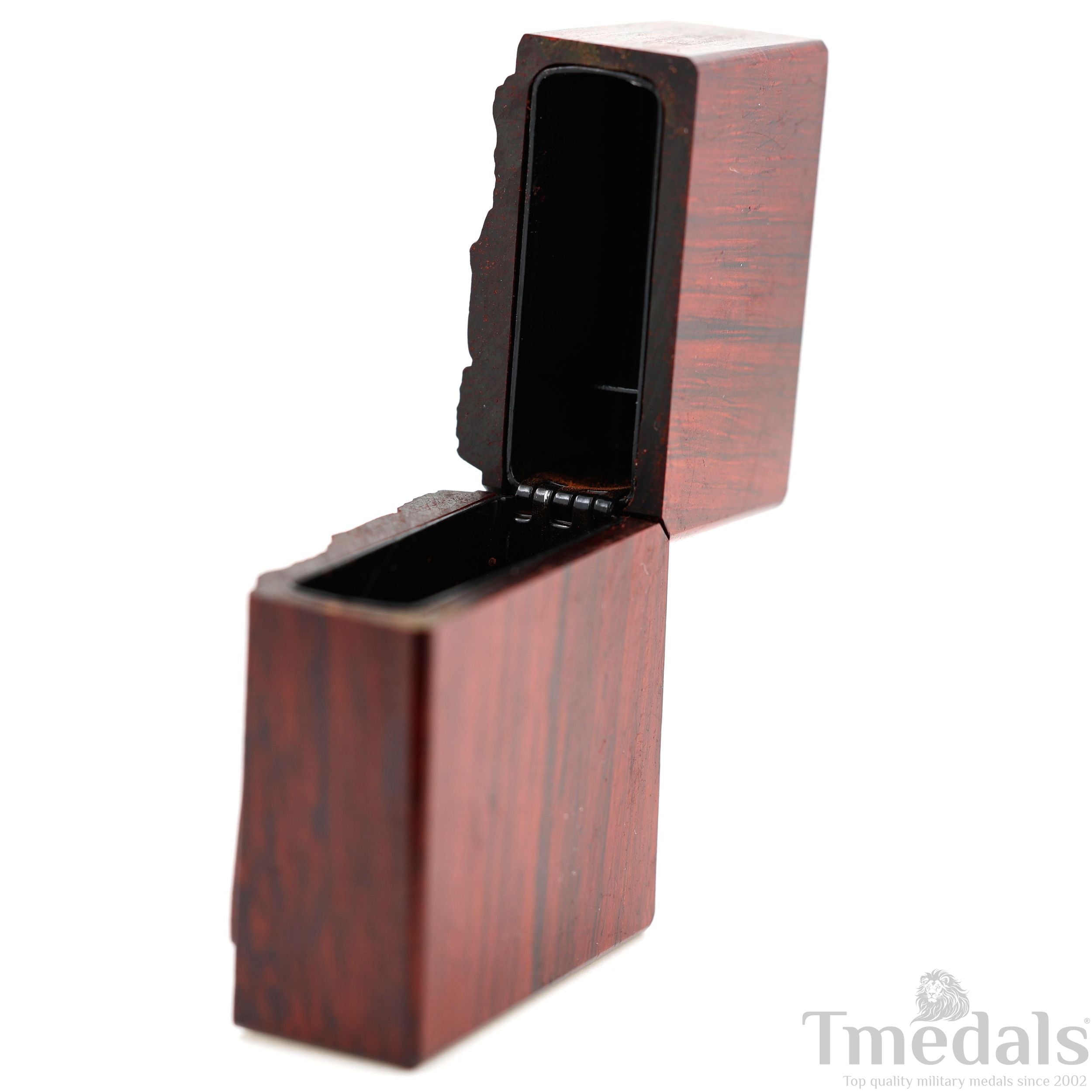 Hand-Carved Sunflower Wooden Lighter Case – Fits Standard Insert – No Insert detail view 10