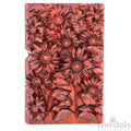 Hand-Carved Sunflower Wooden Lighter Case – Fits Standard Insert – No Insert