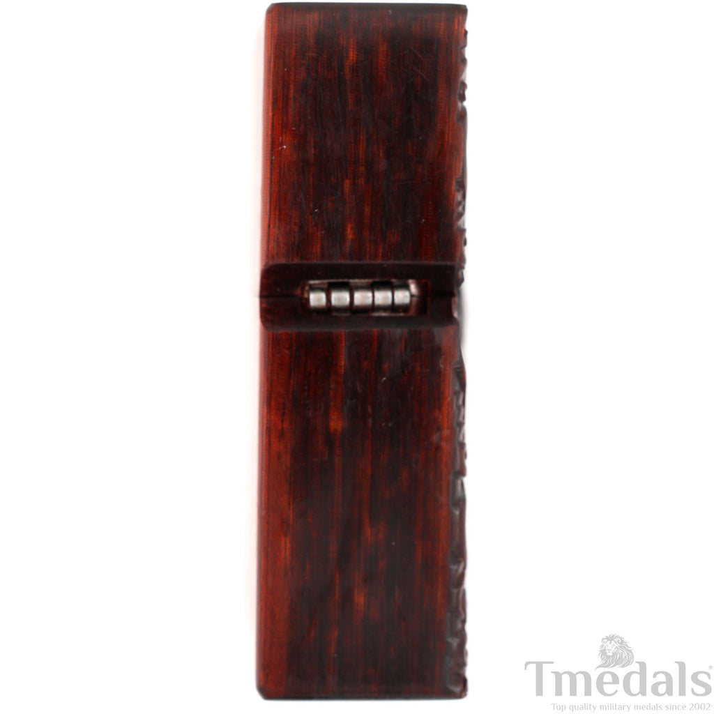 Einstein-Inspired Carved Wooden Lighter Case – Fits Standard Insert – No Insert detail view 11