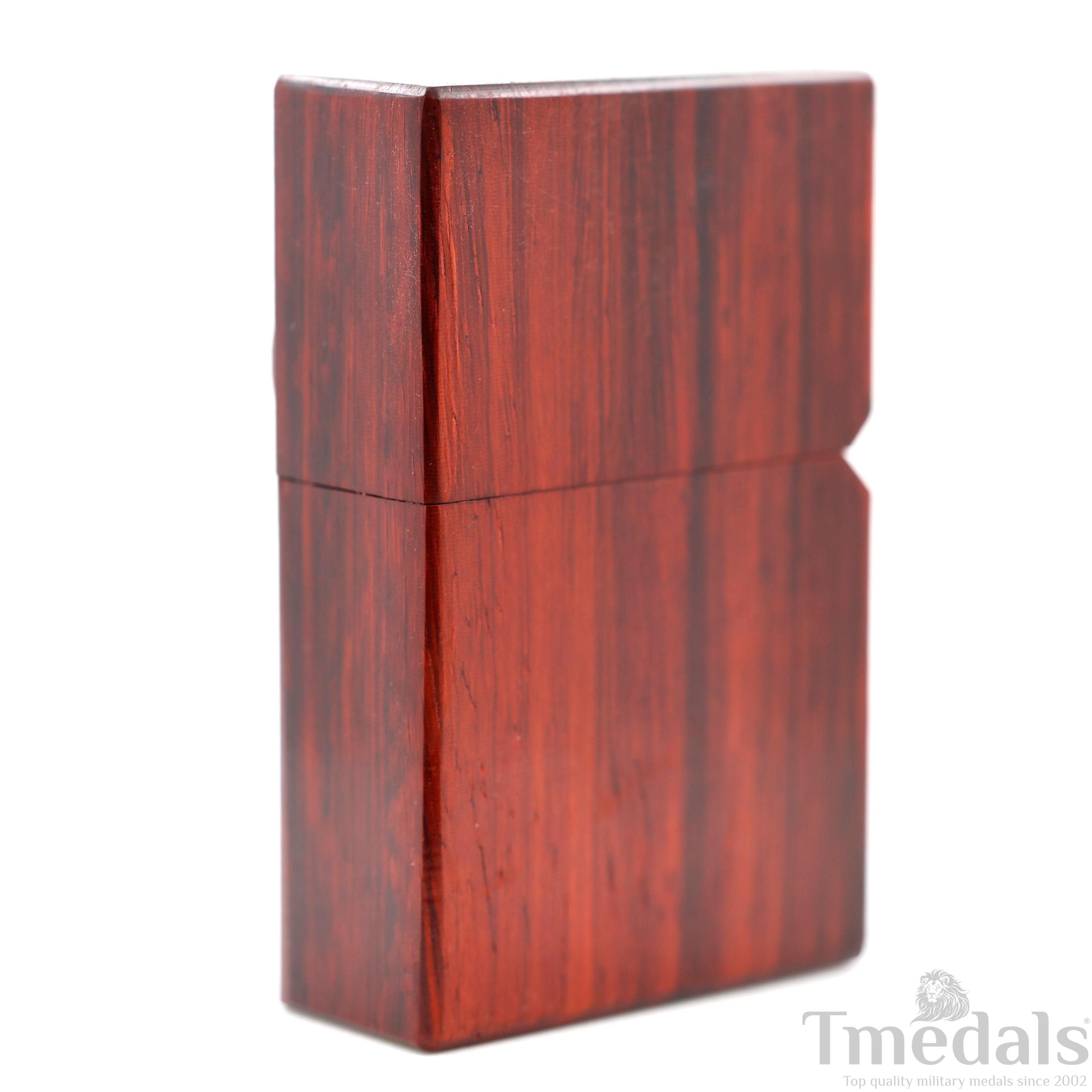 Hand-Carved Woman's Face Wooden Lighter Case – Fits Standard Insert – No Insert detail view 4
