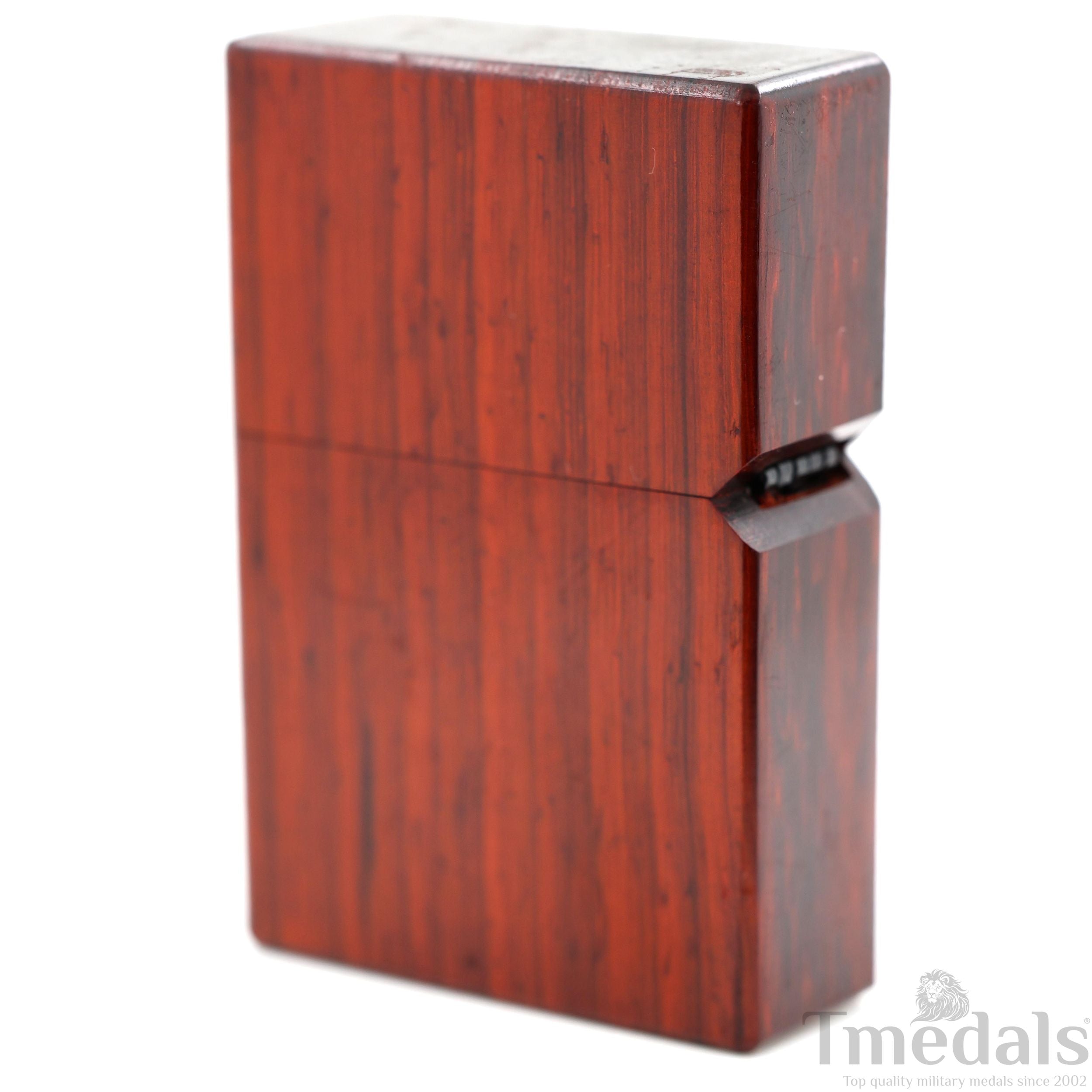 Hand-Carved Floral Wooden Lighter Case – Fits Standard Insert – No Insert detail view 13