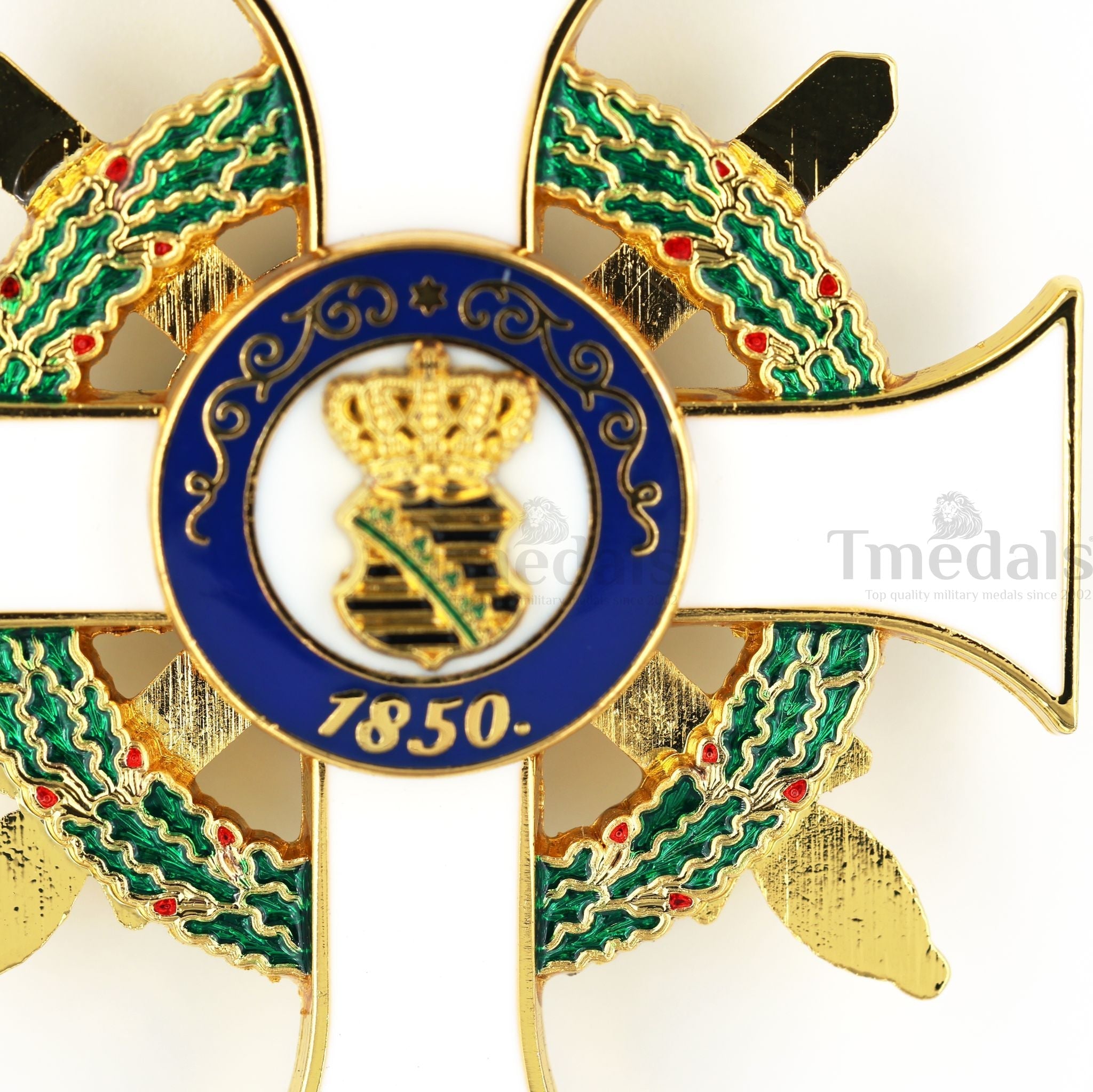 German Albert Order Knight 1st Class Medal Civil Division Type II 1850 detail view 4