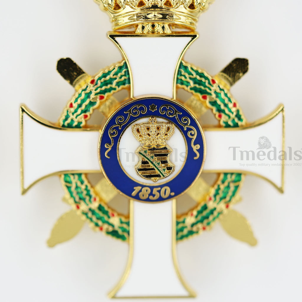 Albert Order Commander Cross with Swords & Crown – Saxony Type II 1850 detail view 4