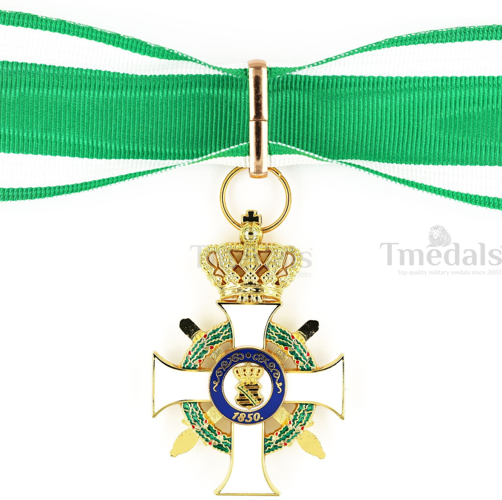 Albert Order Commander Cross with Swords & Crown – Saxony Type II 1850 detail view 2