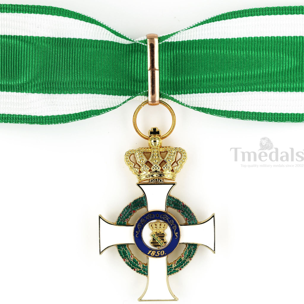 Albert Order 1st class Commander Cross with Crown – Saxony Type II 1850 detail view 5