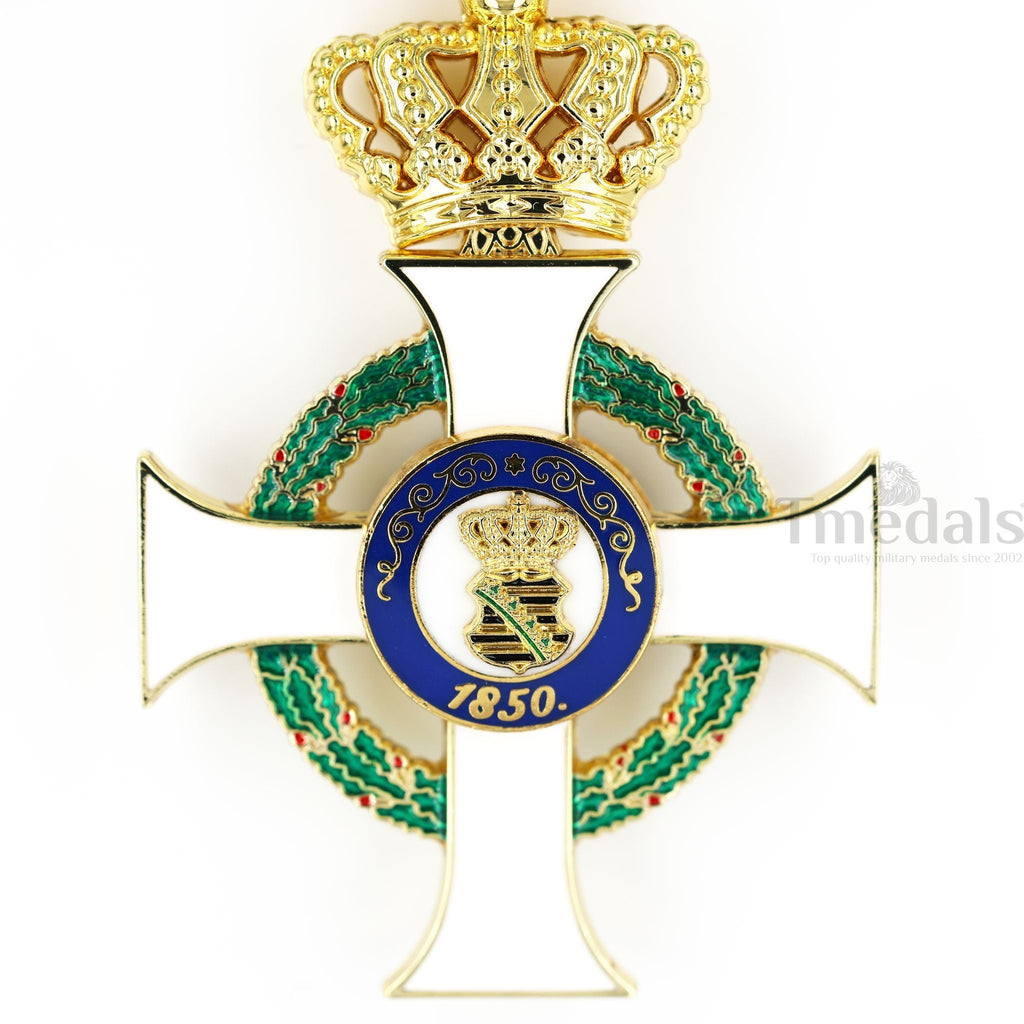 Albert Order 1st class Commander Cross with Crown – Saxony Type II 1850 detail view 7