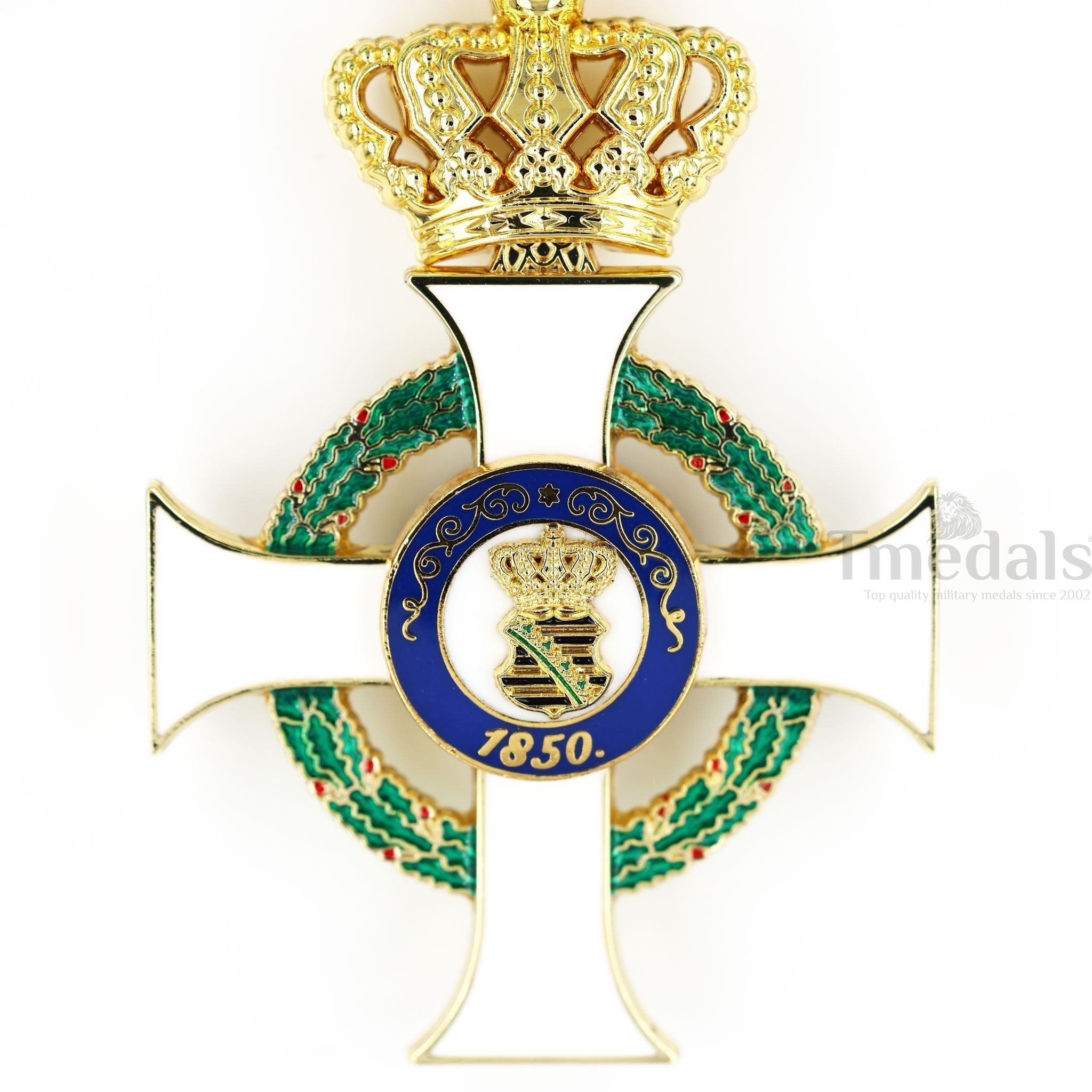 Albert Order 1st class Commander Cross with Crown – Saxony Type II 1850 detail view 7