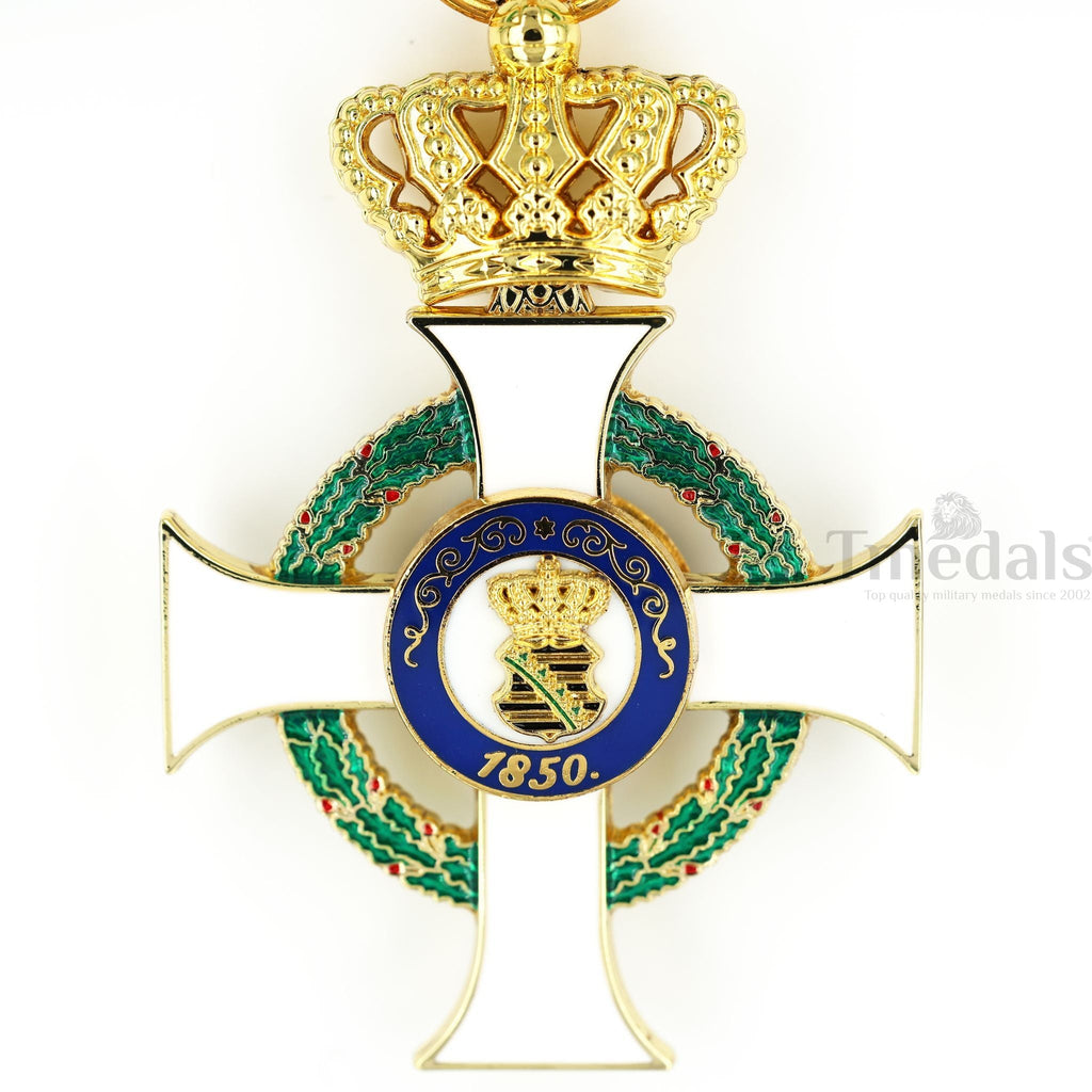 Albert Order 1st class Commander Cross with Crown – Saxony Type II 1850 detail view 15