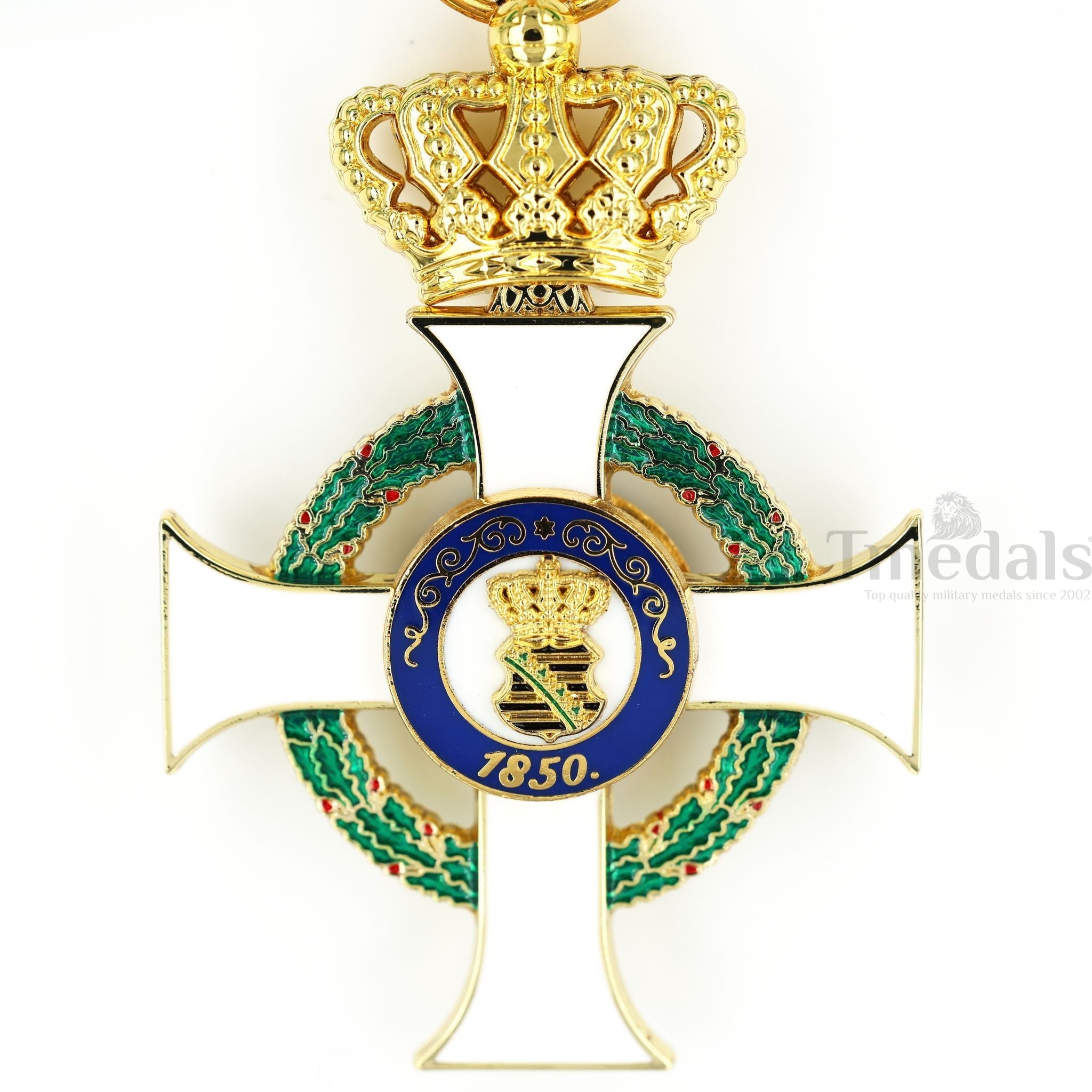 Albert Order 1st class Commander Cross with Crown – Saxony Type II 1850 detail view 15