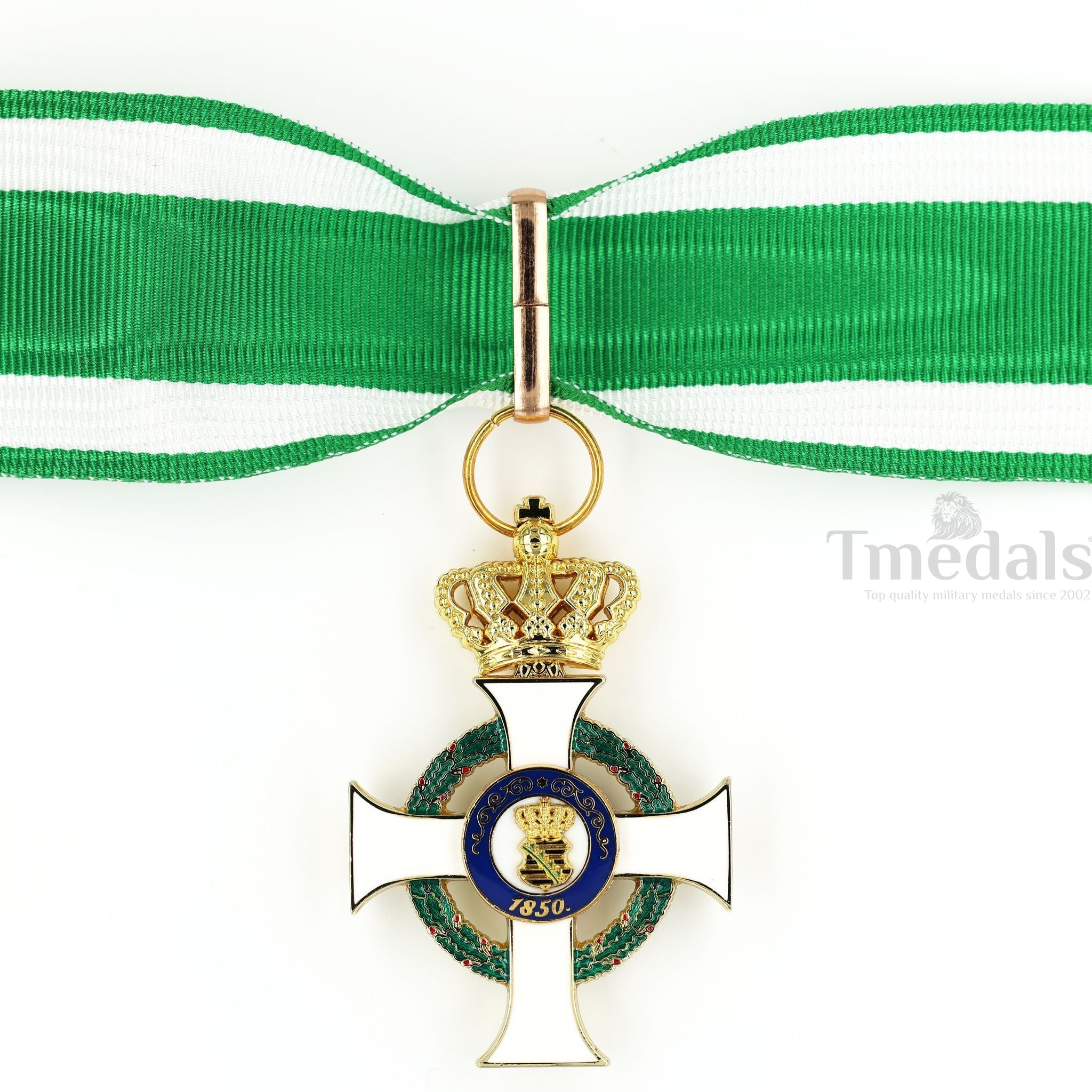 Albert Order 1st class Commander Cross with Crown – Saxony Type II 1850 detail view 2