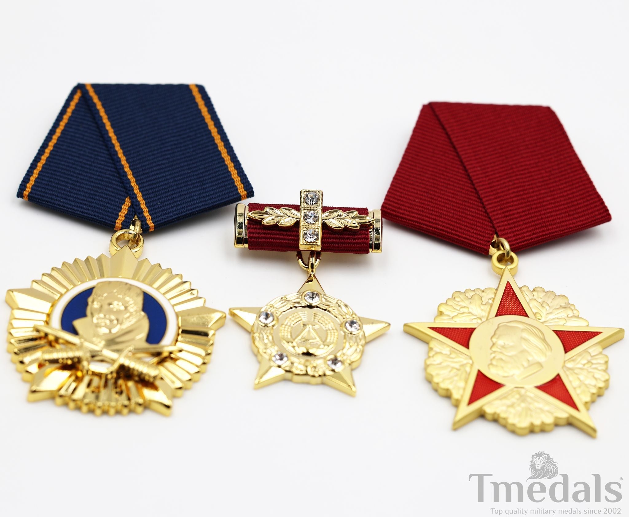 DDR Medal Set – Hero of GDR, Karl Marx, Scharnhorst – Germany Full-Size detail view 4