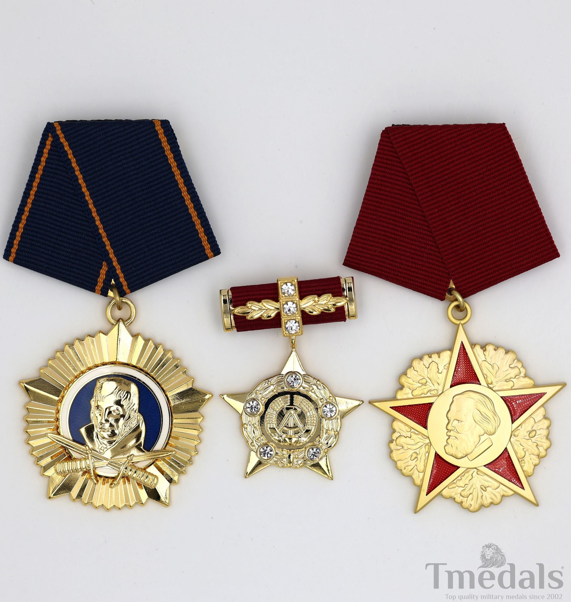 DDR Medal Set – Hero of GDR, Karl Marx, Scharnhorst – Germany Full-Size detail view 9