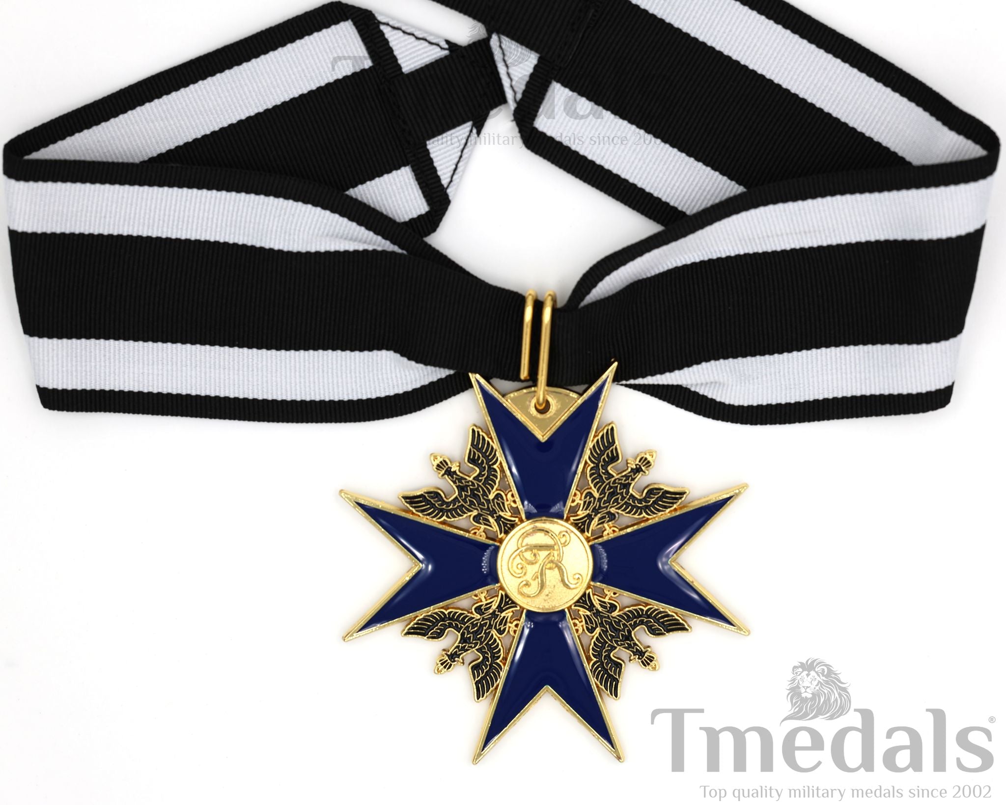 Order of the Black Eagle Badge – Prussia 1701 Blue Enamel Maltese Cross reproduction
