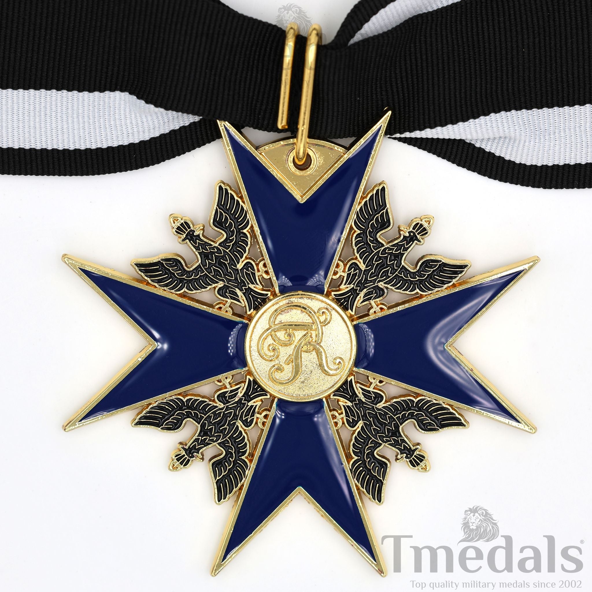 Order of the Black Eagle Badge – Prussia 1701 Blue Enamel Maltese Cross detail view 2