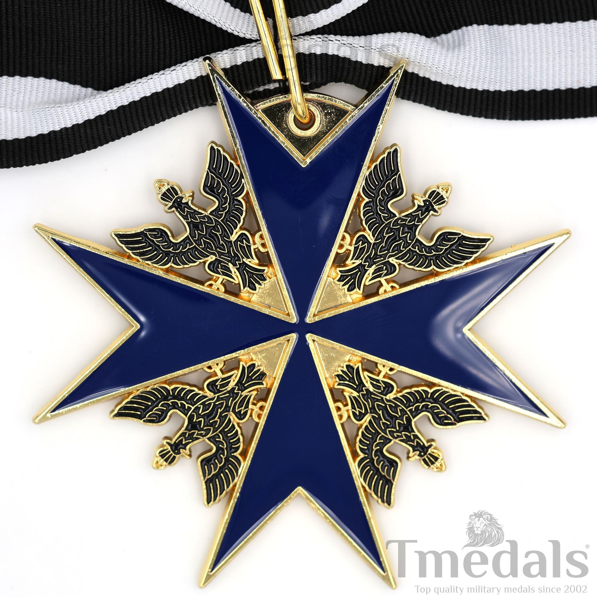 Order of the Black Eagle Badge – Prussia 1701 Blue Enamel Maltese Cross detail view 5