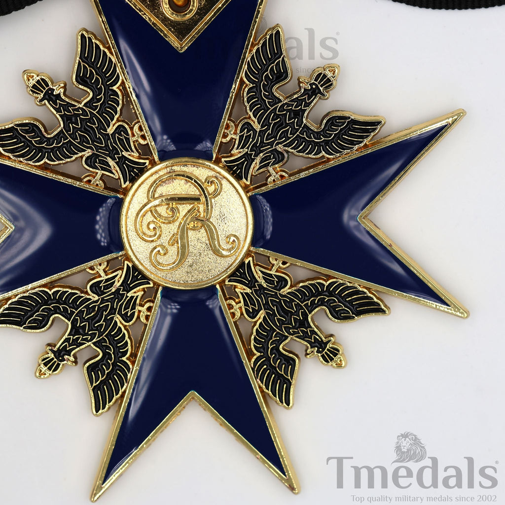 Order of the Black Eagle Badge – Prussia 1701 Blue Enamel Maltese Cross detail view 7