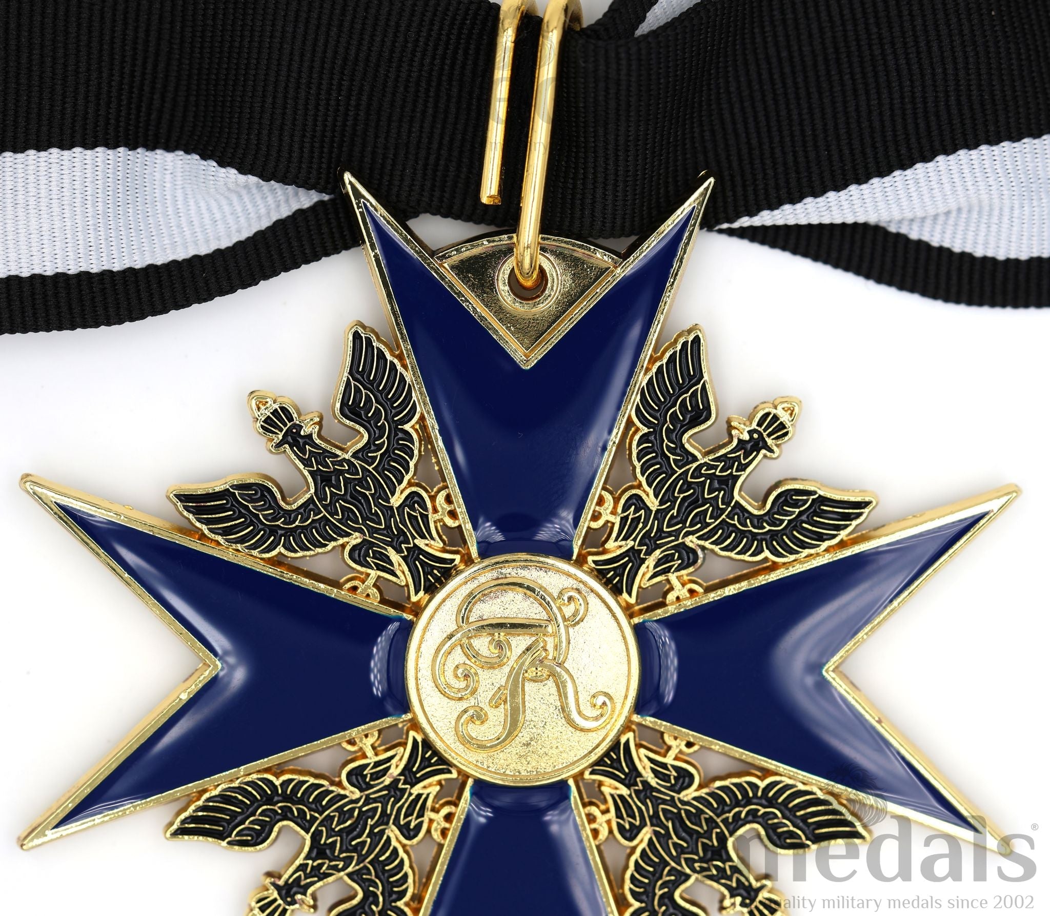 Order of the Black Eagle Badge – Prussia 1701 Blue Enamel Maltese Cross detail view 8