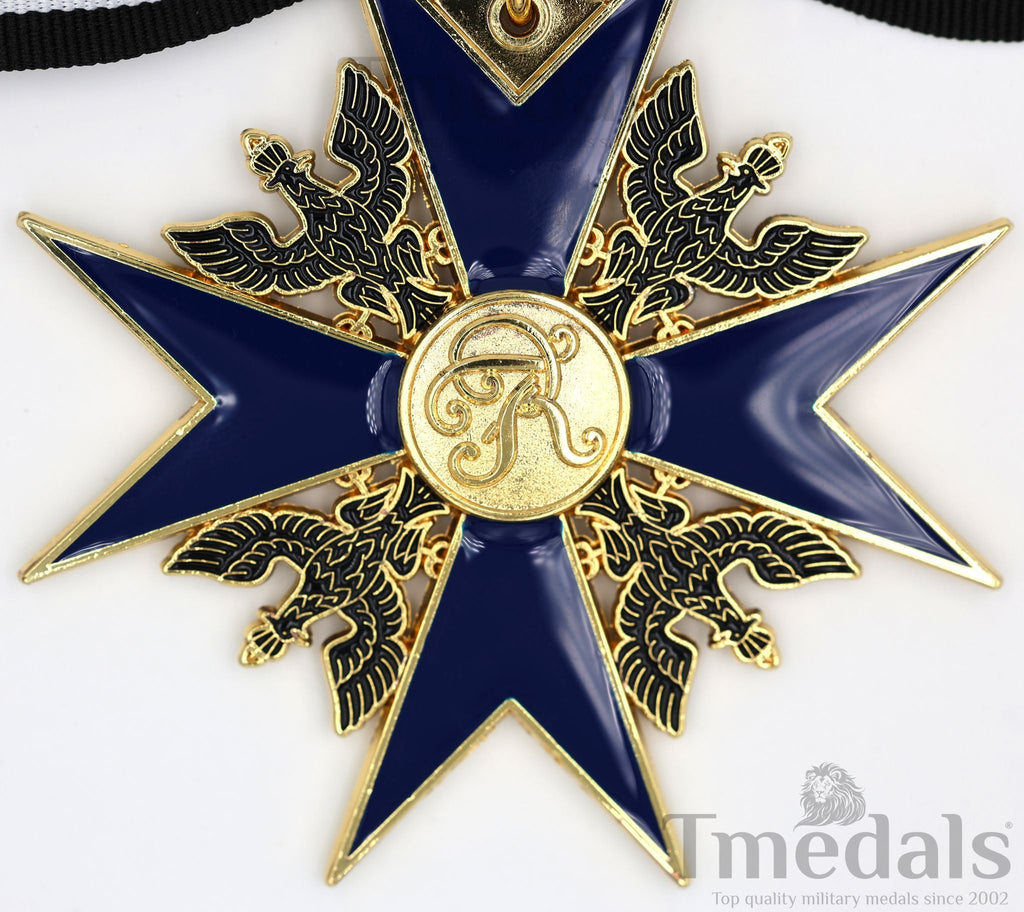 Order of the Black Eagle Badge – Prussia 1701 Blue Enamel Maltese Cross detail view 9