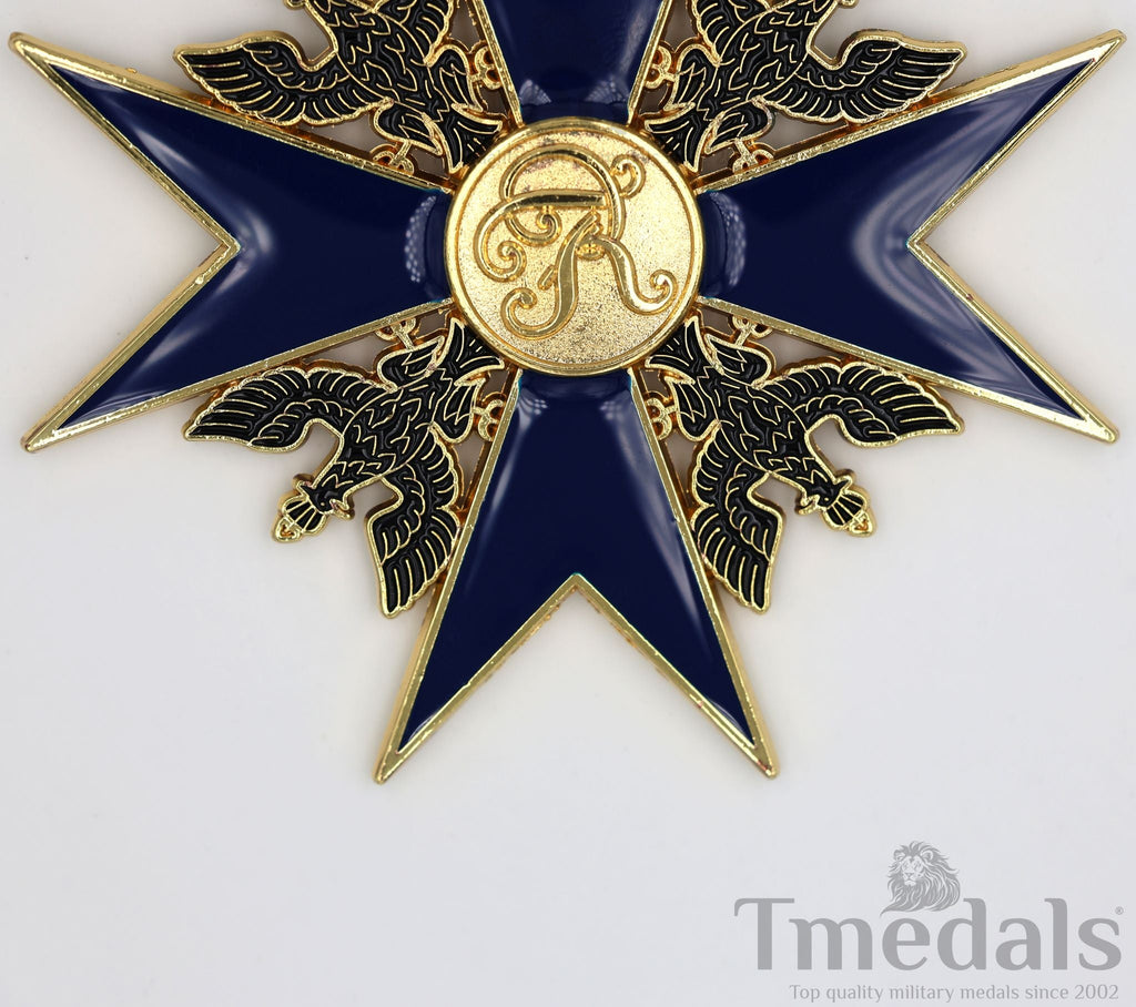 Order of the Black Eagle Badge – Prussia 1701 Blue Enamel Maltese Cross detail view 10