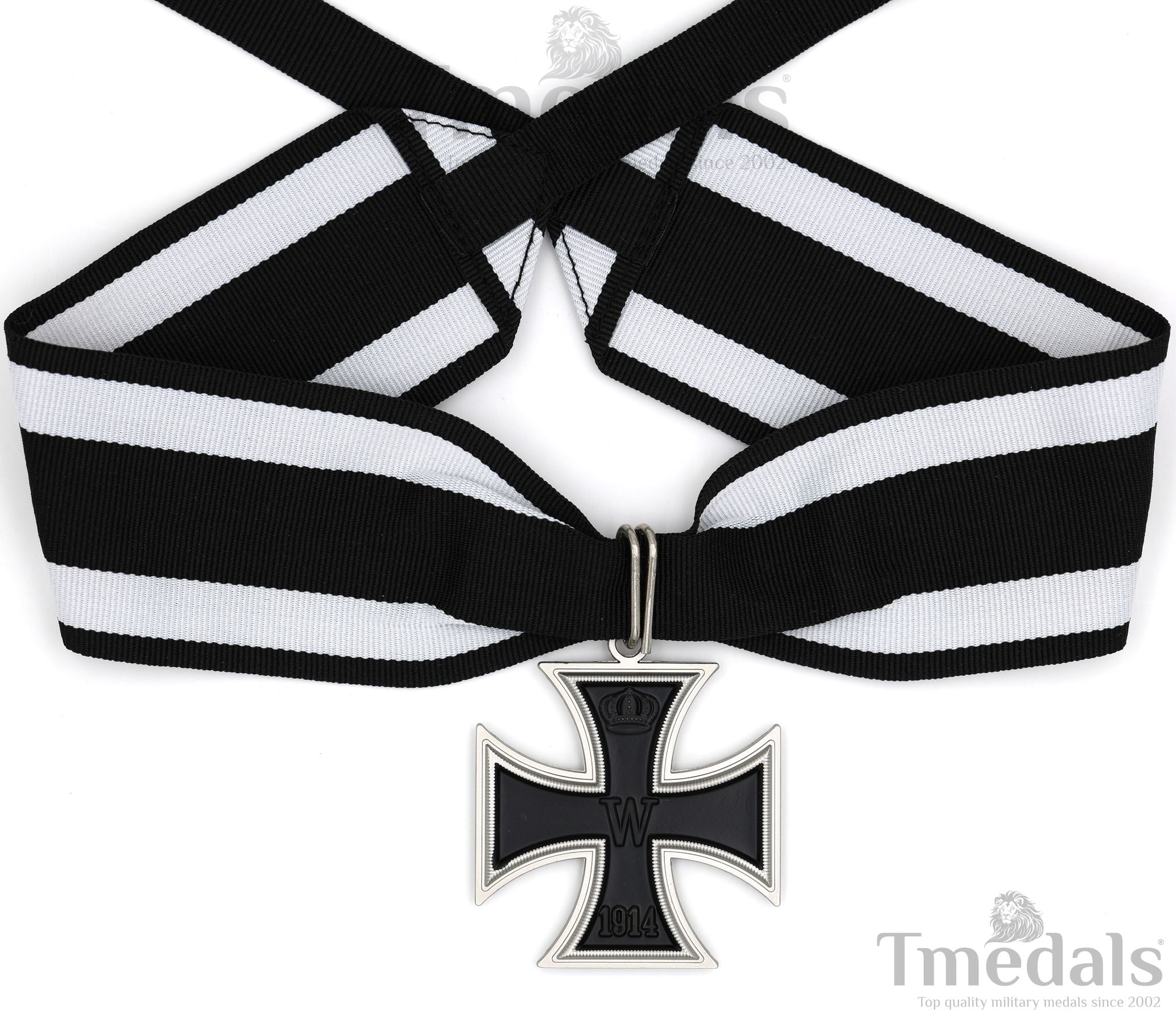 Iron Cross Neck Badge – 1813 / 1914 Prussia German WWI Medal with Ribbon replica