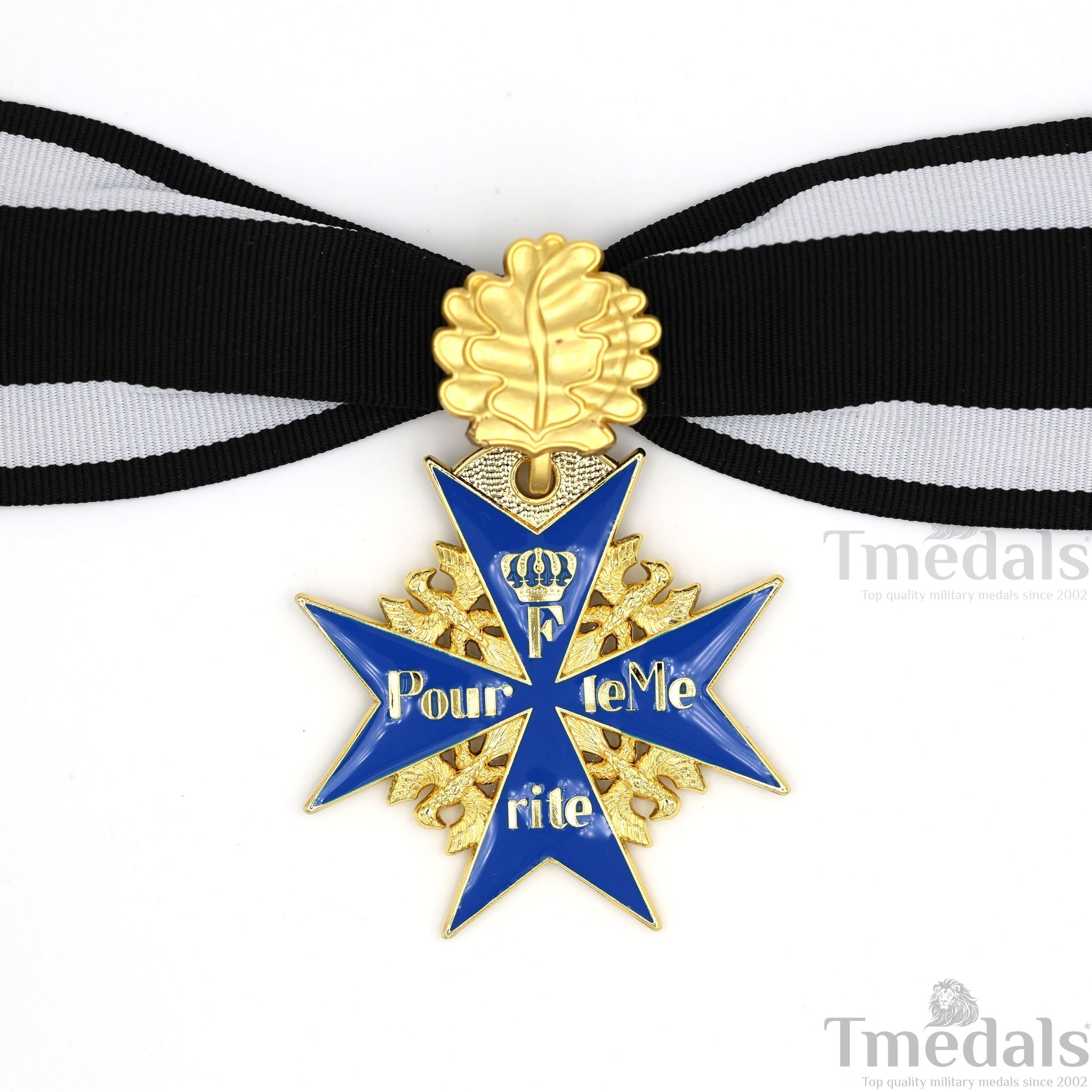 Prussian Mwwi German Pour le Mérite Blue Max Medal with Oak Leaves – Versionedal WWI detail view 8