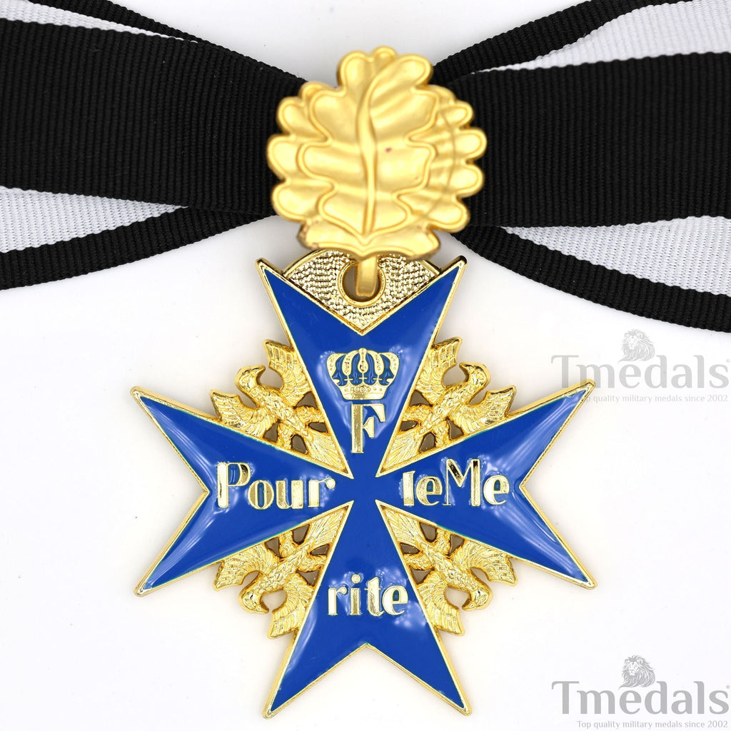 Prussian Mwwi German Pour le Mérite Blue Max Medal with Oak Leaves – Versionedal WWI detail view 10