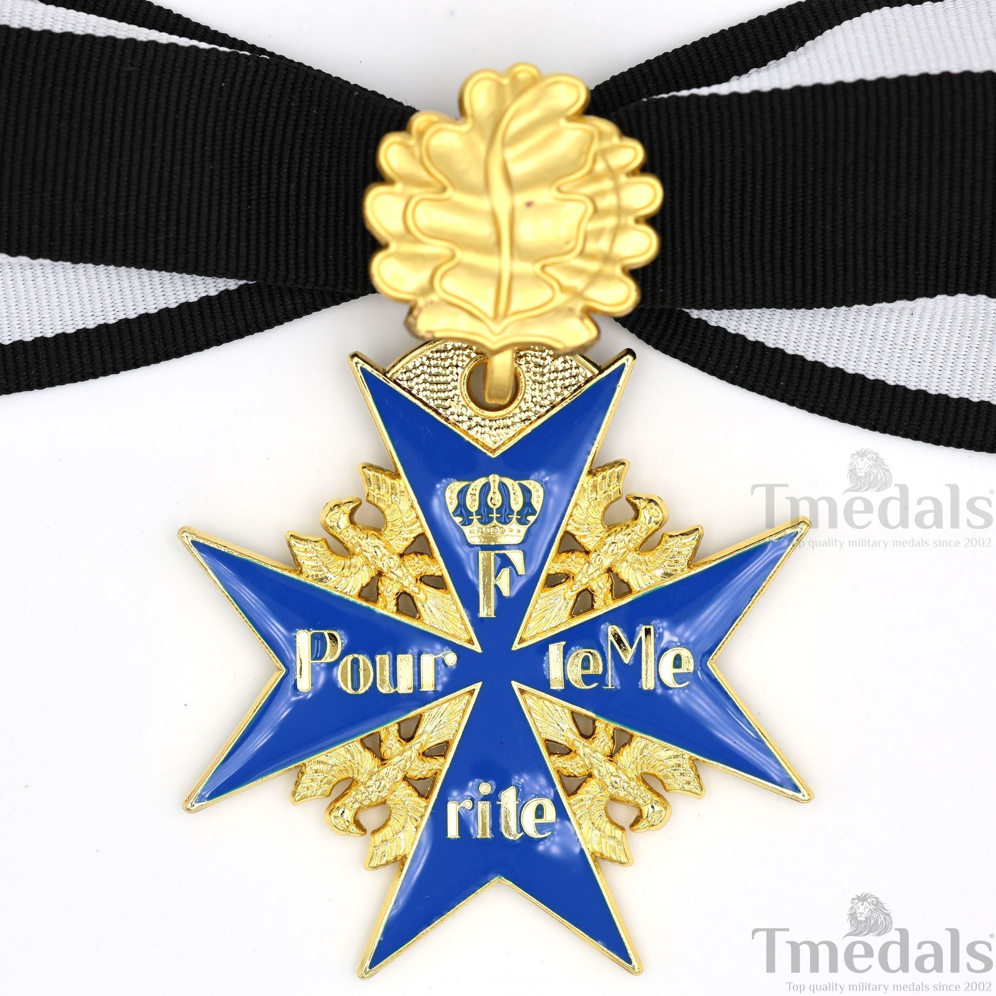 Prussian Mwwi German Pour le Mérite Blue Max Medal with Oak Leaves – Versionedal WWI detail view 10