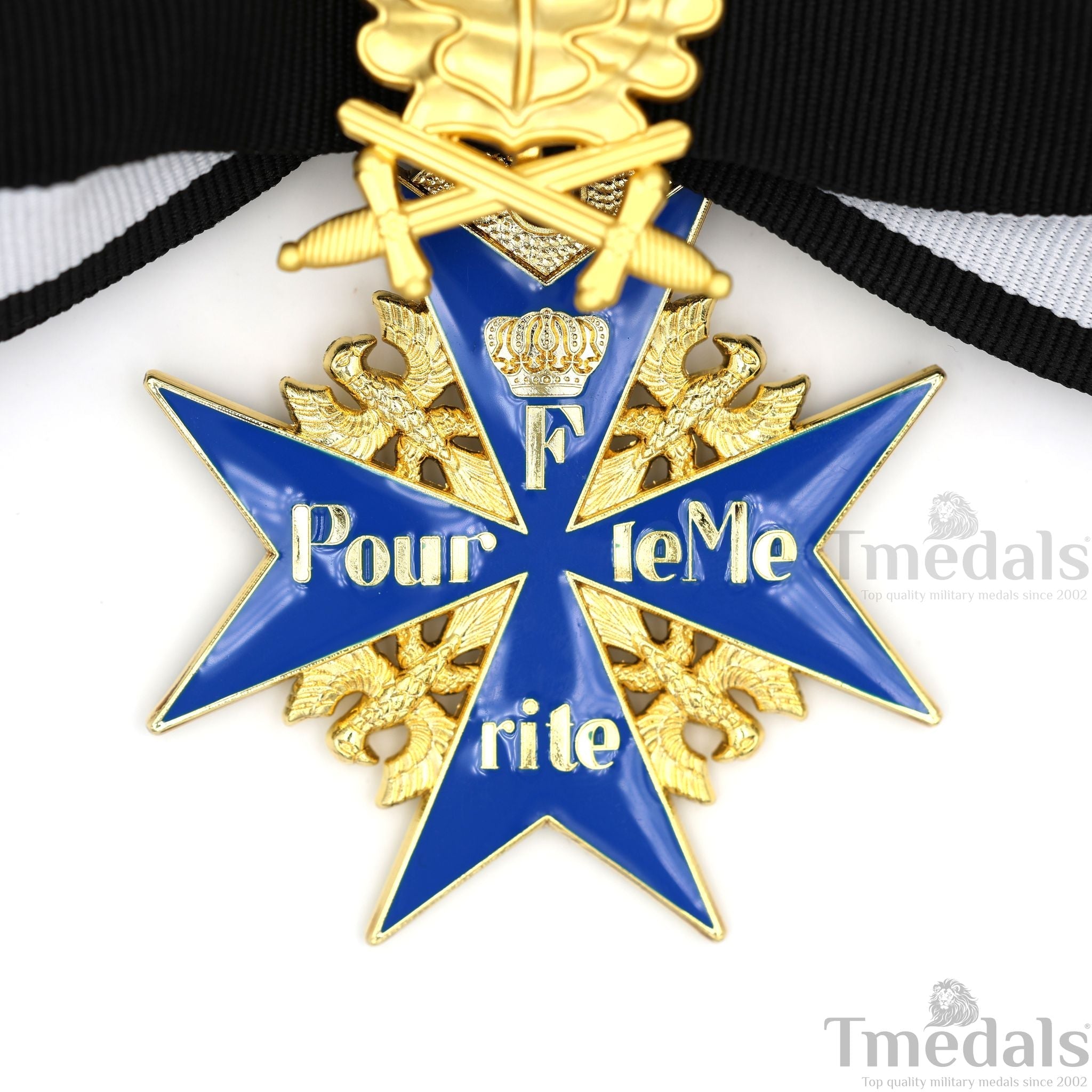 Prussian Mwwi German Pour le Mérite Blue Max Medal with Oak Leaves – Versionedal WWI detail view 5