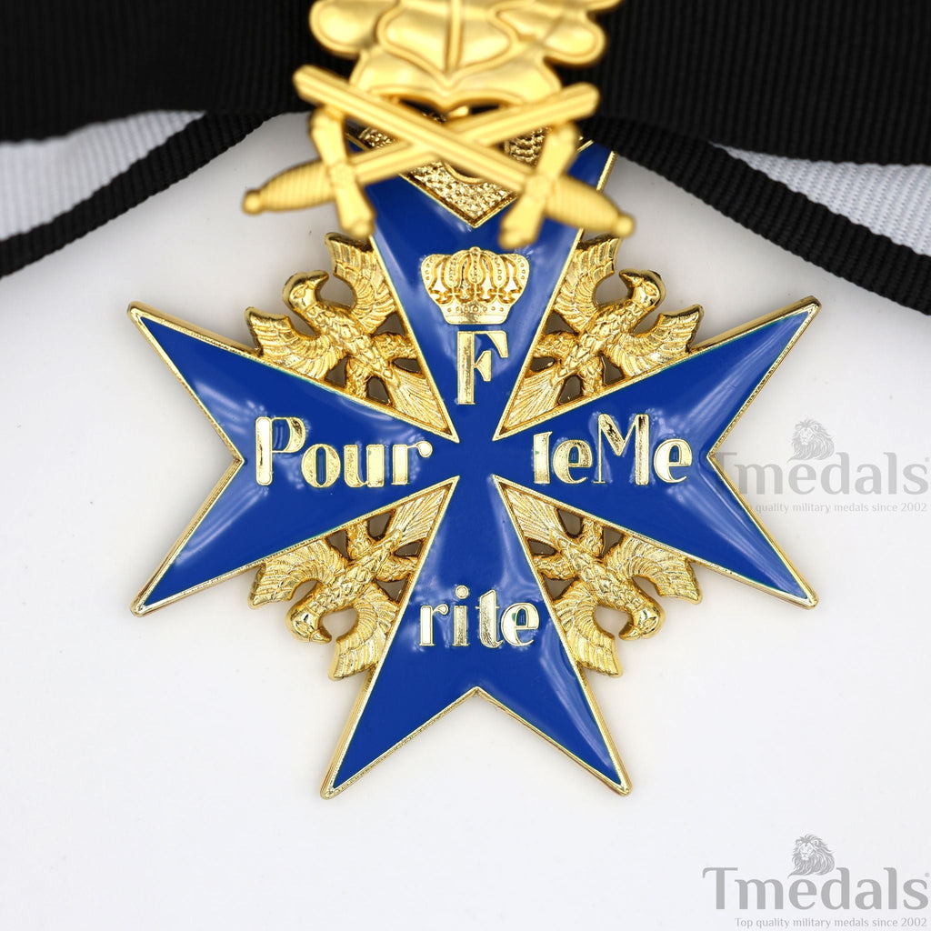 Prussian Mwwi German Pour le Mérite Blue Max Medal with Oak Leaves – Versionedal WWI detail view 8