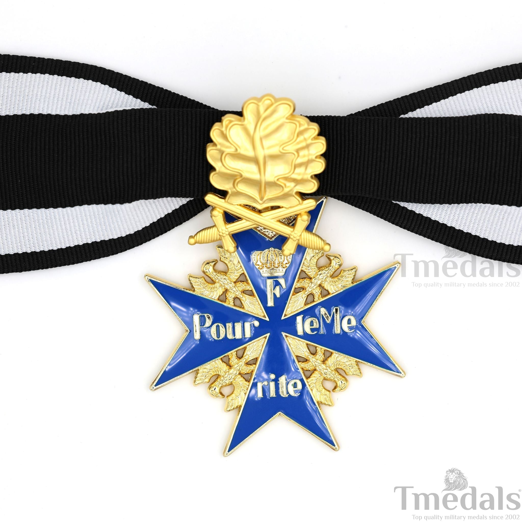 Prussian Mwwi German Pour le Mérite Blue Max Medal with Oak Leaves – Versionedal WWI detail view 9