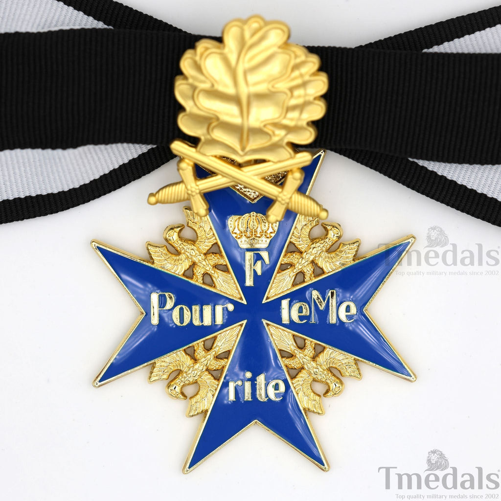 Prussian Mwwi German Pour le Mérite Blue Max Medal with Oak Leaves – Versionedal WWI detail view 10