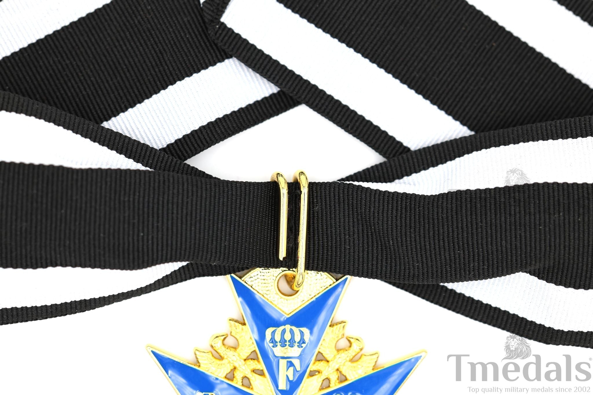 Pour le Mérite Blue Max Neck Badge with Ribbon – Prussian Medal WWI detail view 6
