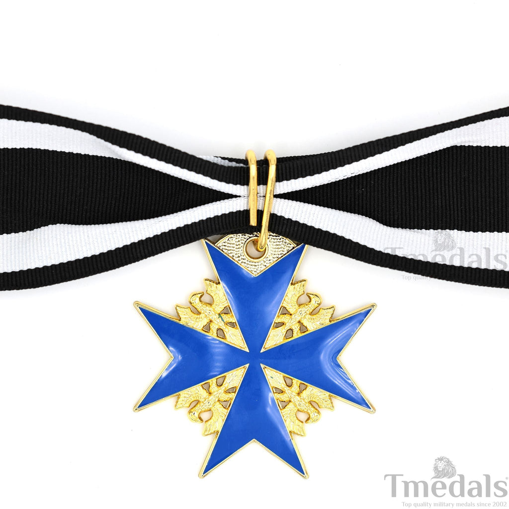 Pour le Mérite Blue Max Neck Badge with Ribbon – Prussian Medal WWI detail view 2