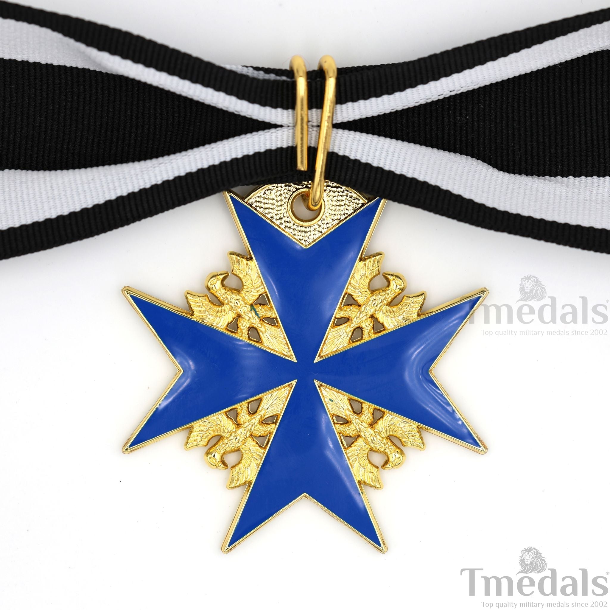 Pour le Mérite Blue Max Neck Badge with Ribbon – Prussian Medal WWI detail view 14