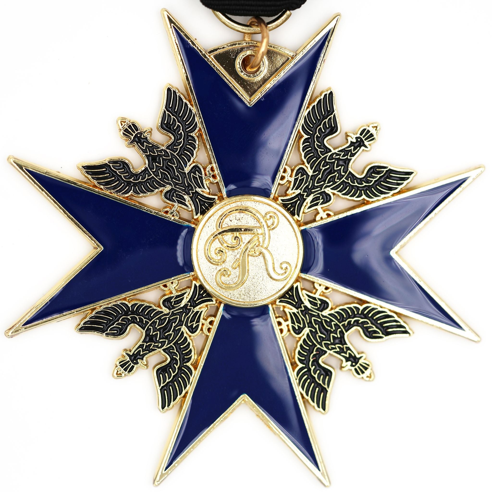 Prussian Order of the Black Eagle 1701 Badge with Short Ribbon detail view 2