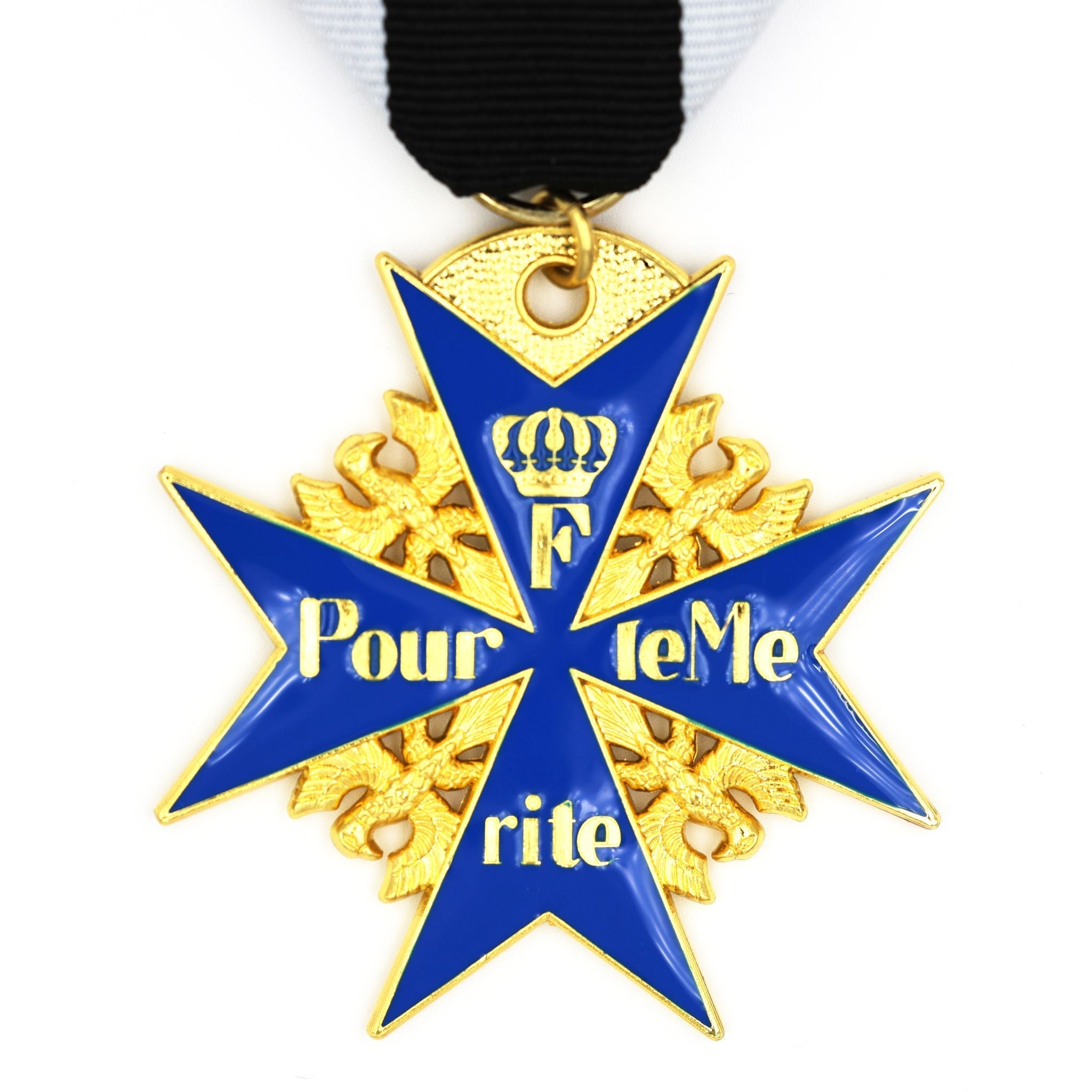 Prussian Pour le Mérite “Blue Max” WWI Medal with Ribbon replica