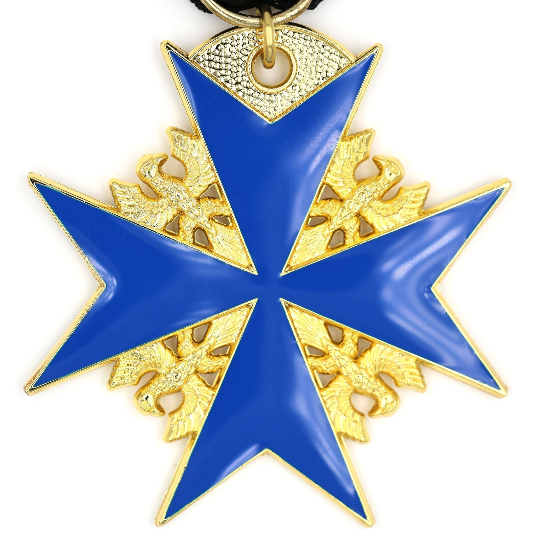 Prussian Pour le Mérite “Blue Max” WWI Medal with Ribbon detail view 4