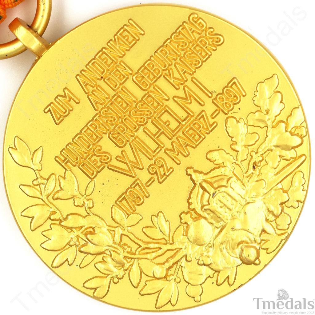 German Kaiser Wilhelm I Centennial Medal – 1897 Commemorative detail view 6