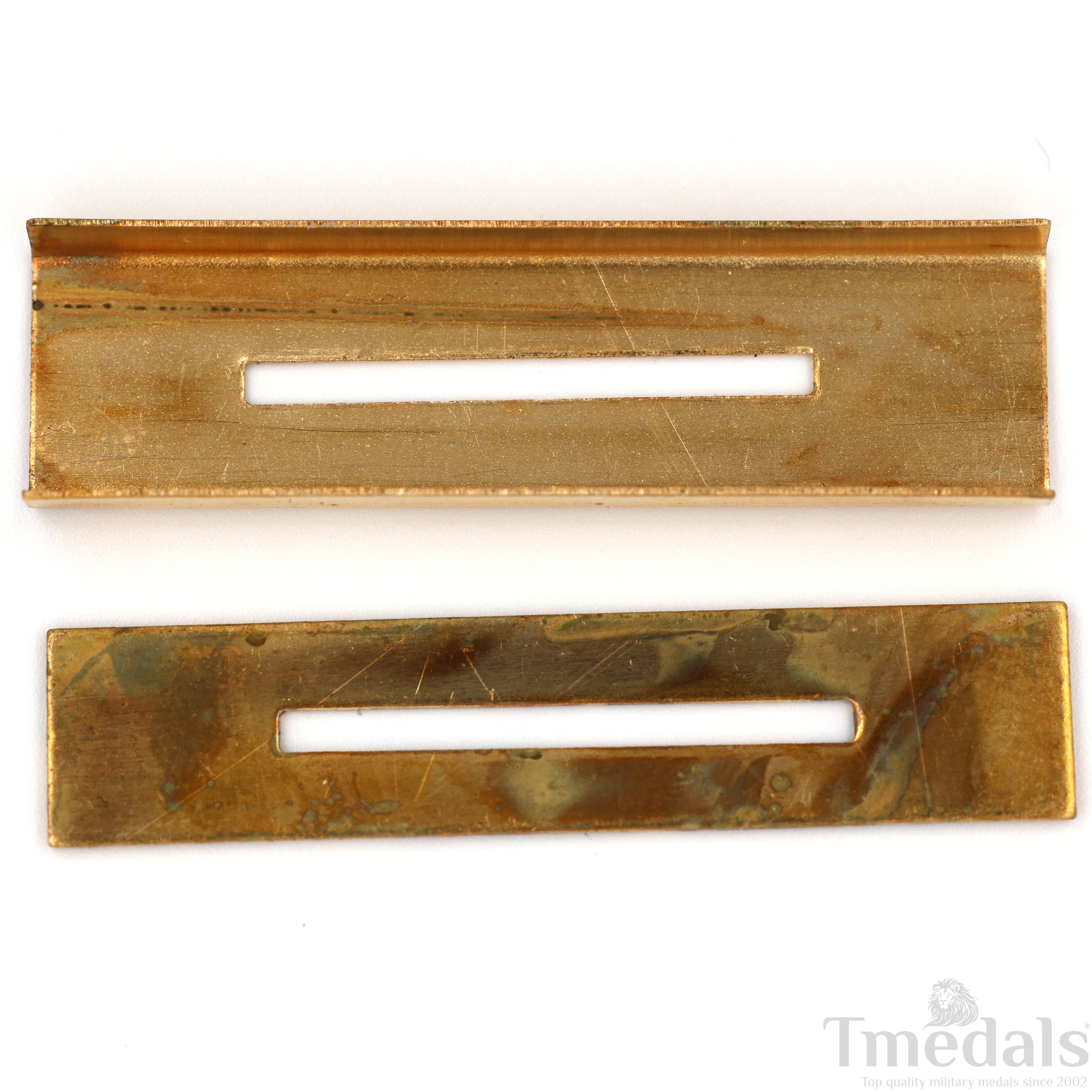 Brass Mounting Bars for U.S. & U.K. Military Ribbon Assembly – 100 Pairs (200 Pieces) detail view 2
