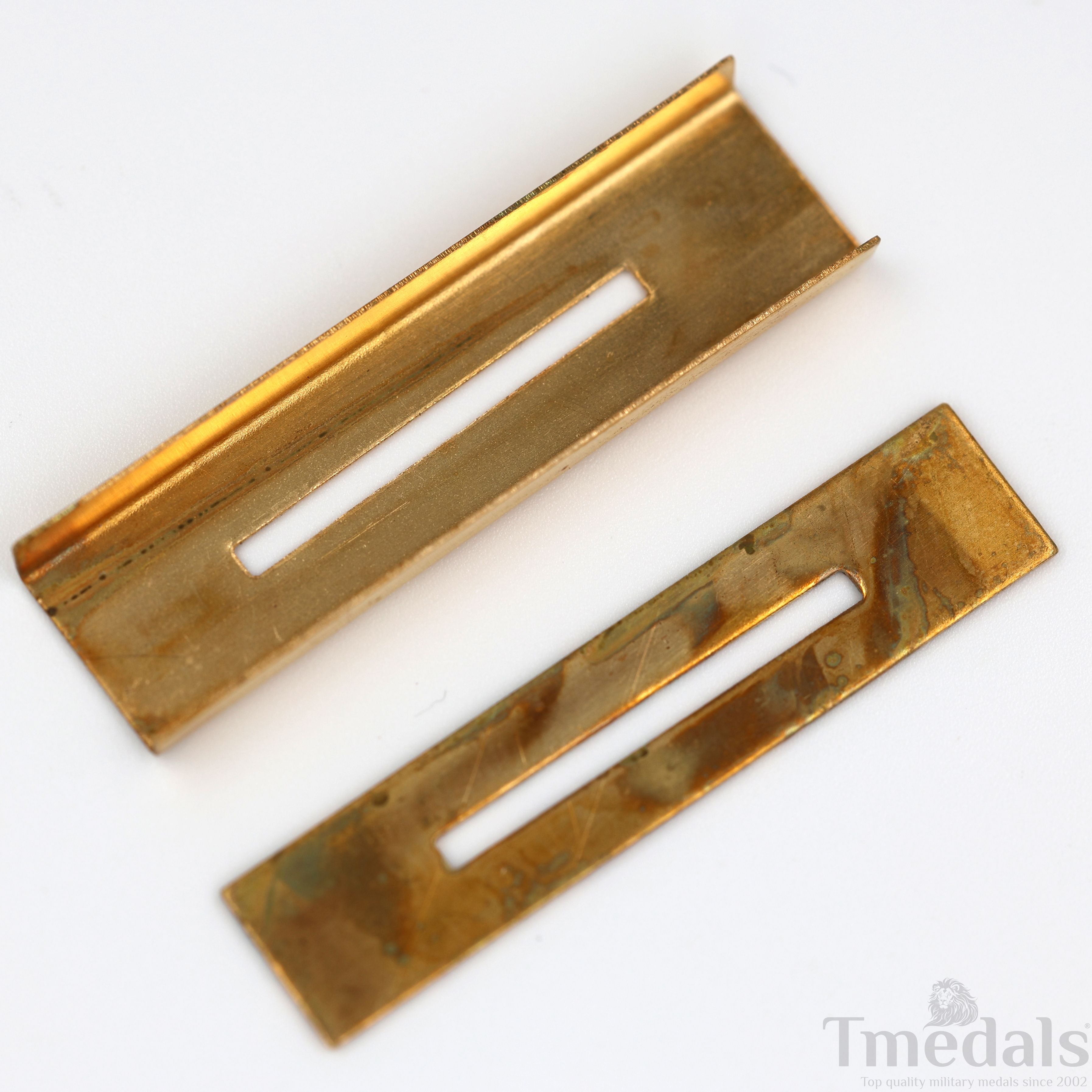 Brass Mounting Bars for U.S. & U.K. Military Ribbon Assembly – 100 Pairs (200 Pieces)