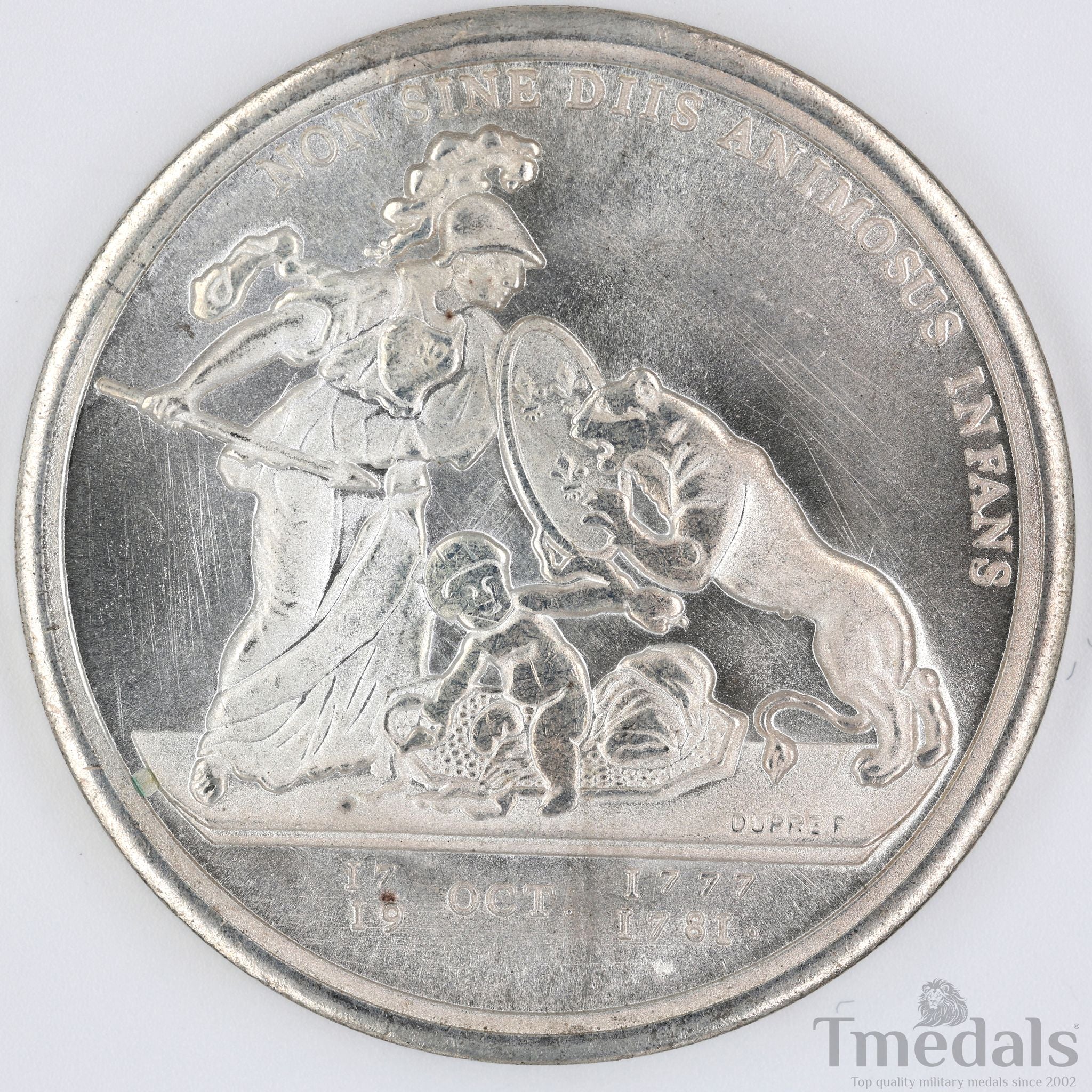 Libertas Americana Medal 1776 – 1781 Nickel Silver – Revolutionary Era detail view 2
