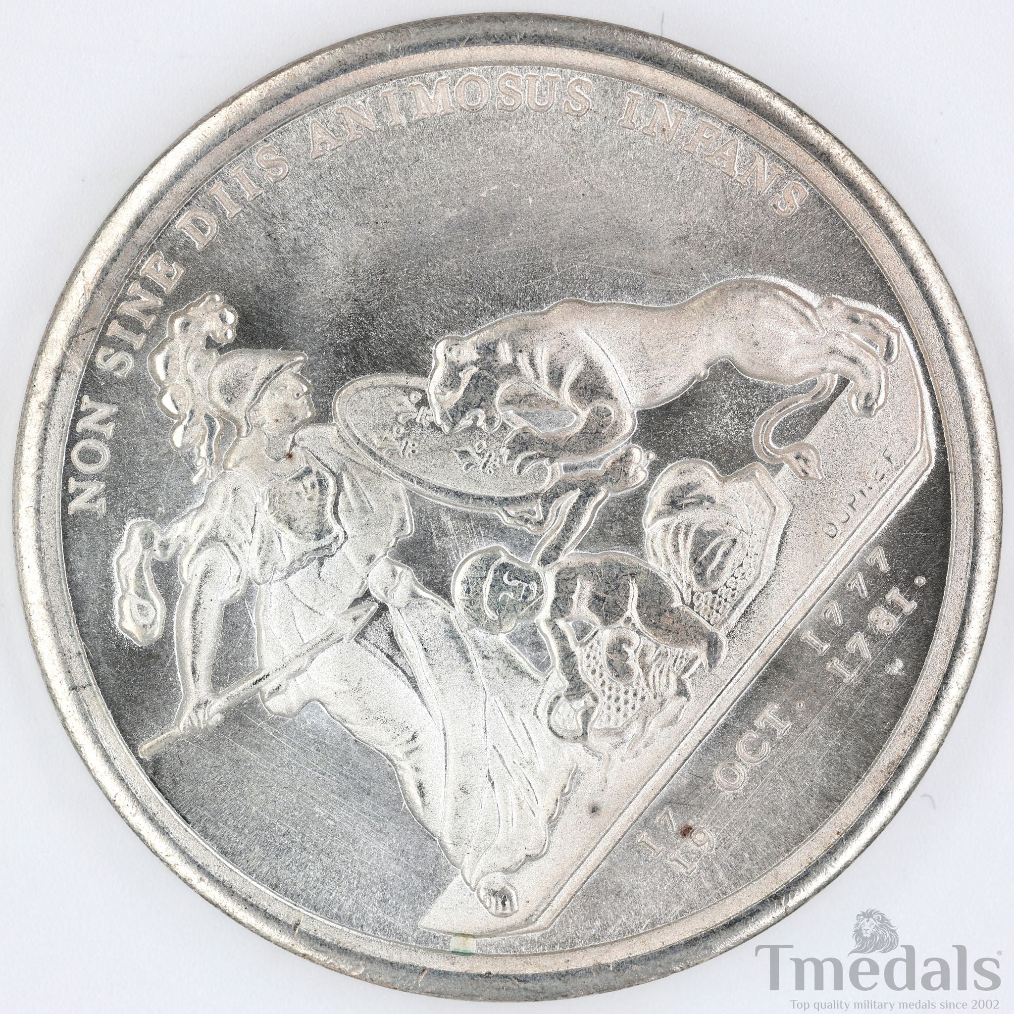 Libertas Americana Medal 1776 – 1781 Nickel Silver – Revolutionary Era detail view 5