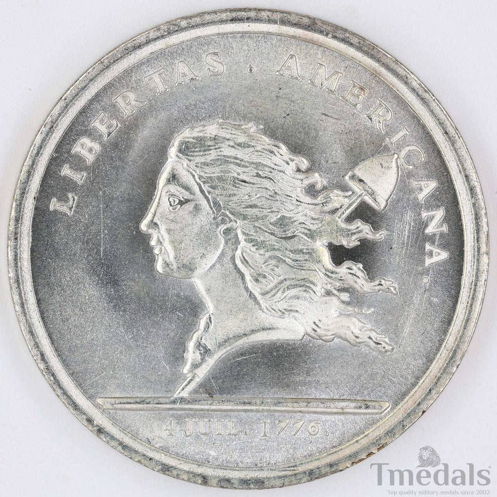 Libertas Americana Medal 1776 – 1781 Nickel Silver – Revolutionary Era detail view 6